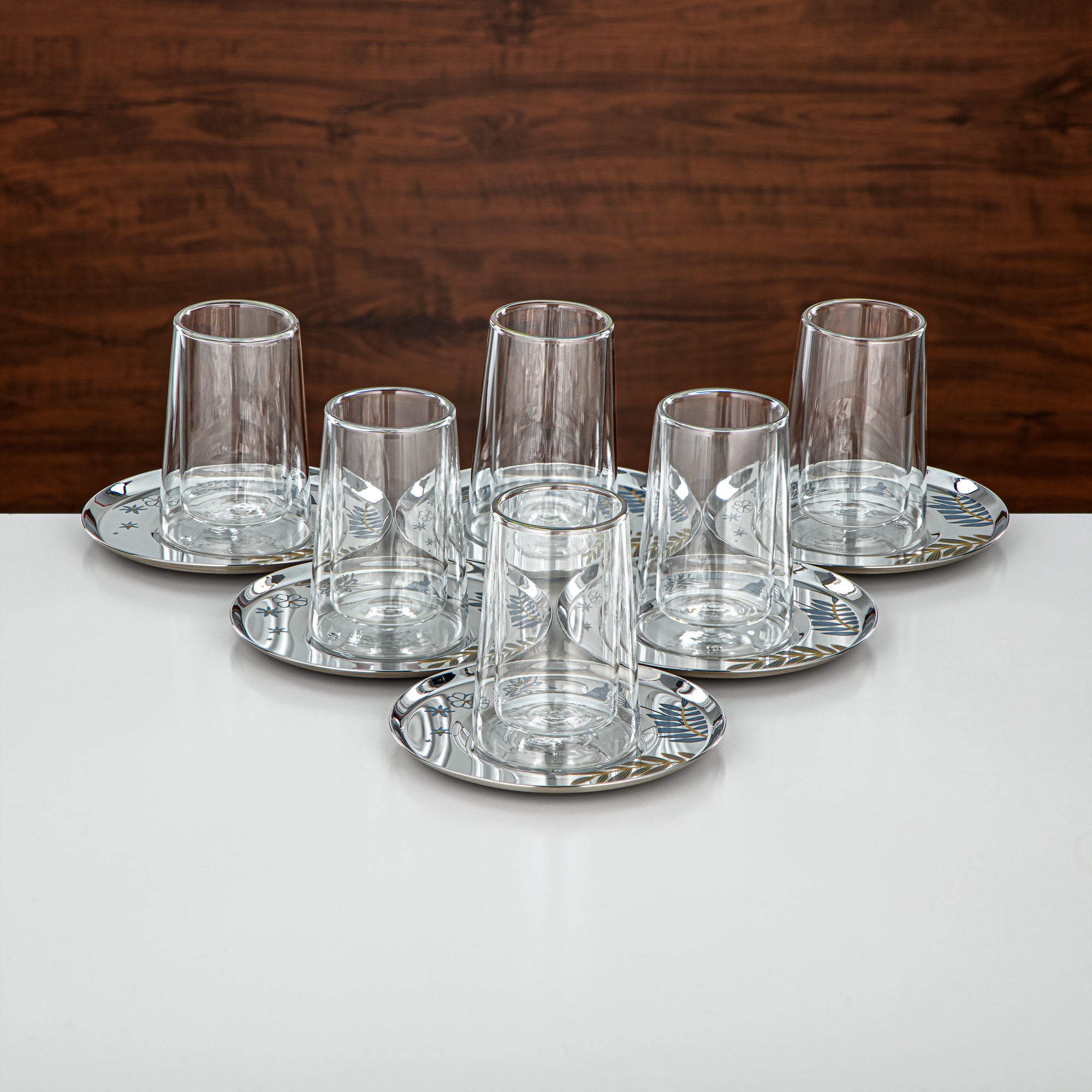 طقم ترامس المرجان، مجموعة 20 قطعة، فضي مطفي وذهبي، ABS سعة 1 لتر & 1 لتر (GOK-S-MS-MG + 18PCS-12196-3)