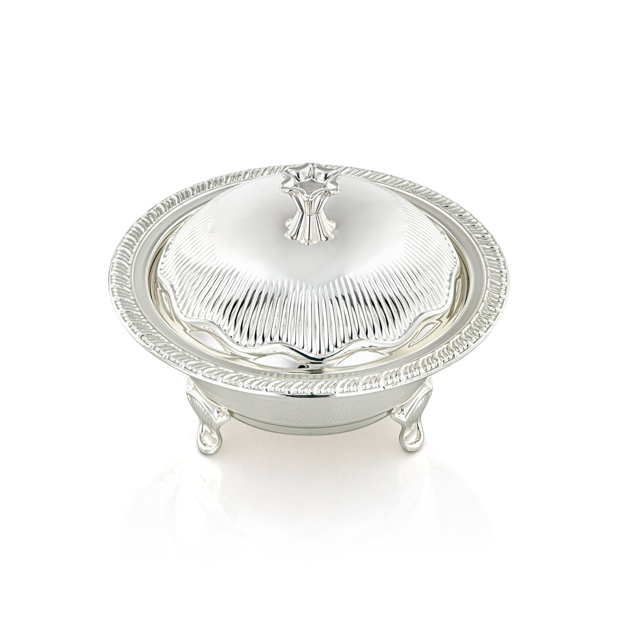 222M-S - تمرية المرجان بغطاء 20 سم - فضي