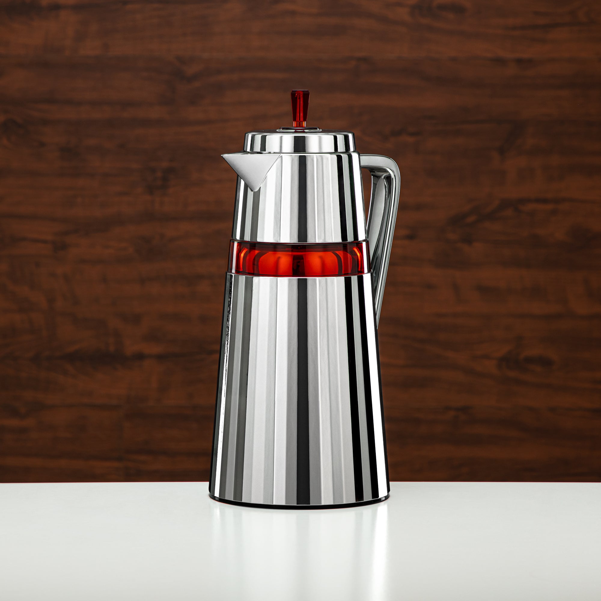 المرجان طقم ترامس قطعتان فضي وأحمر - C77-SCAM