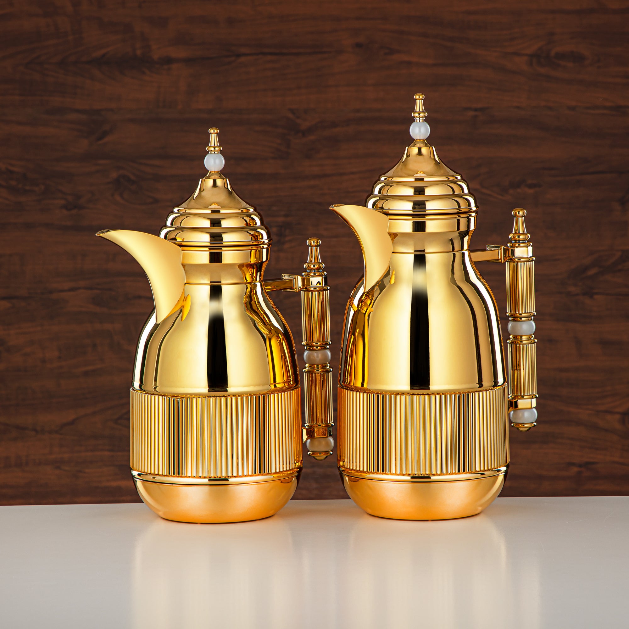 Almarjan 2 Pieces Vacuum Flask Set Gold - CALD-FGD