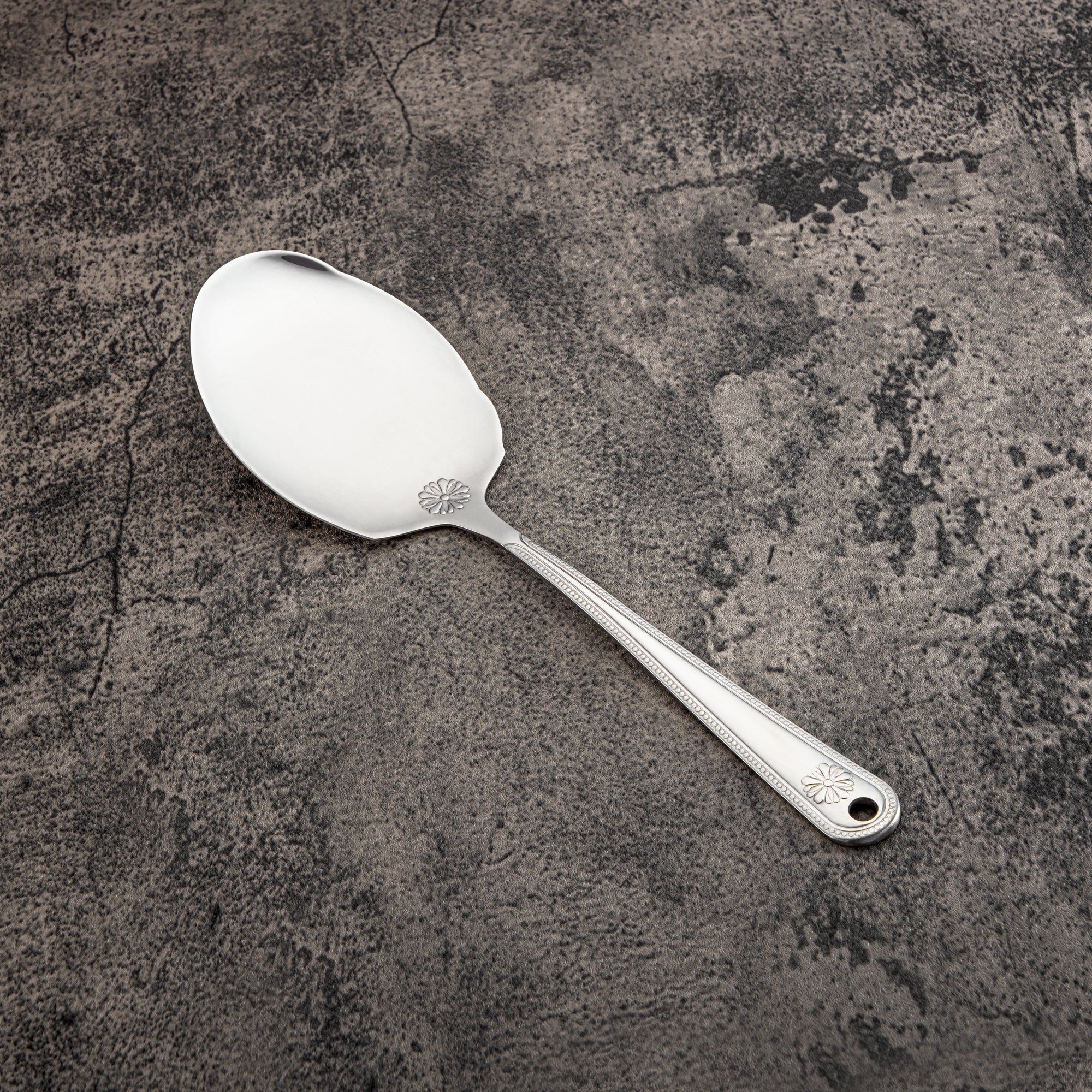 خادم أرز مسطح المرجان، ستانلس ستيل، فضي (CUT0010389) أدوات مائدة أنيقة