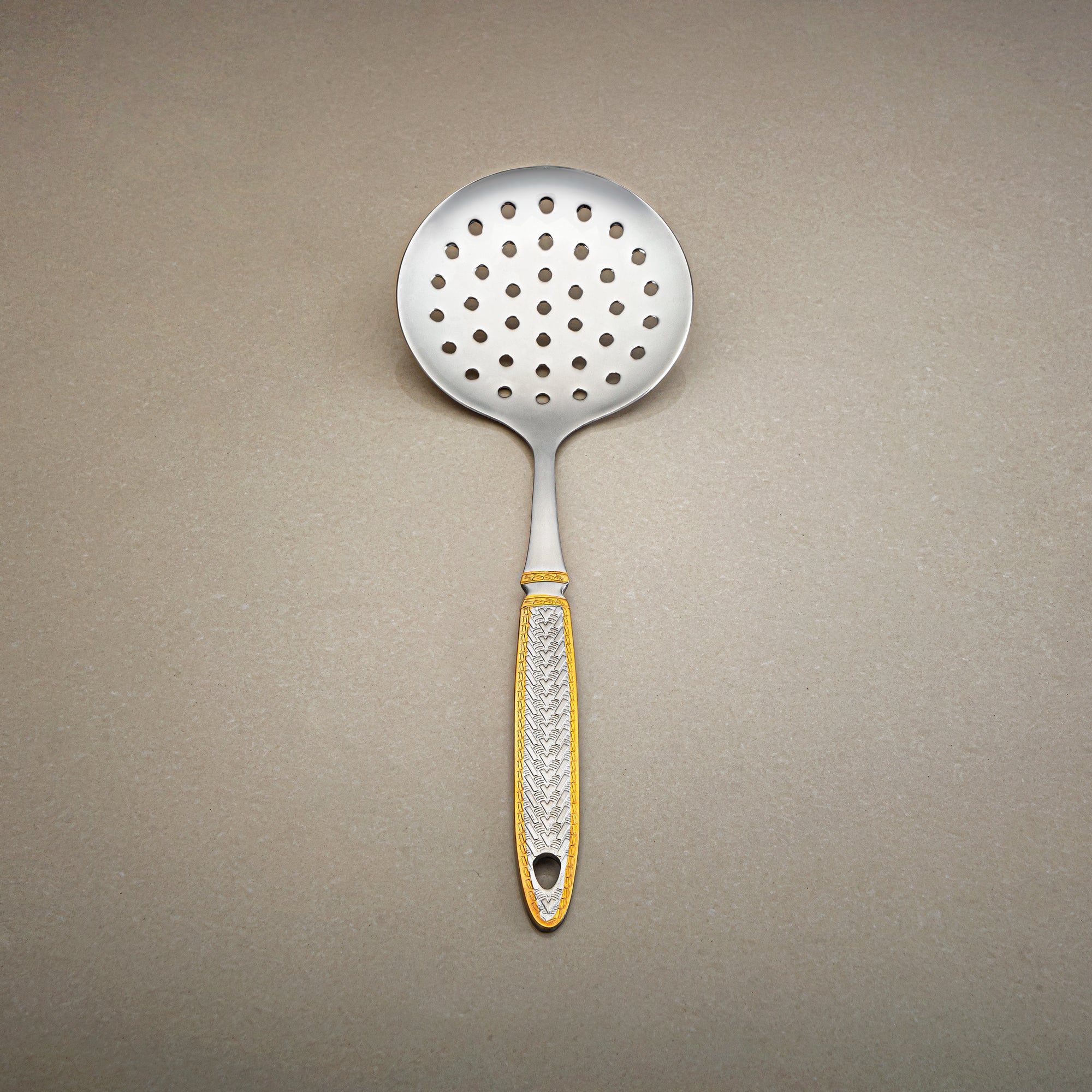 Almarjan Small Skimmer, Stainless Steel, Silver & Gold (CUT0010490) Elegant Flatware