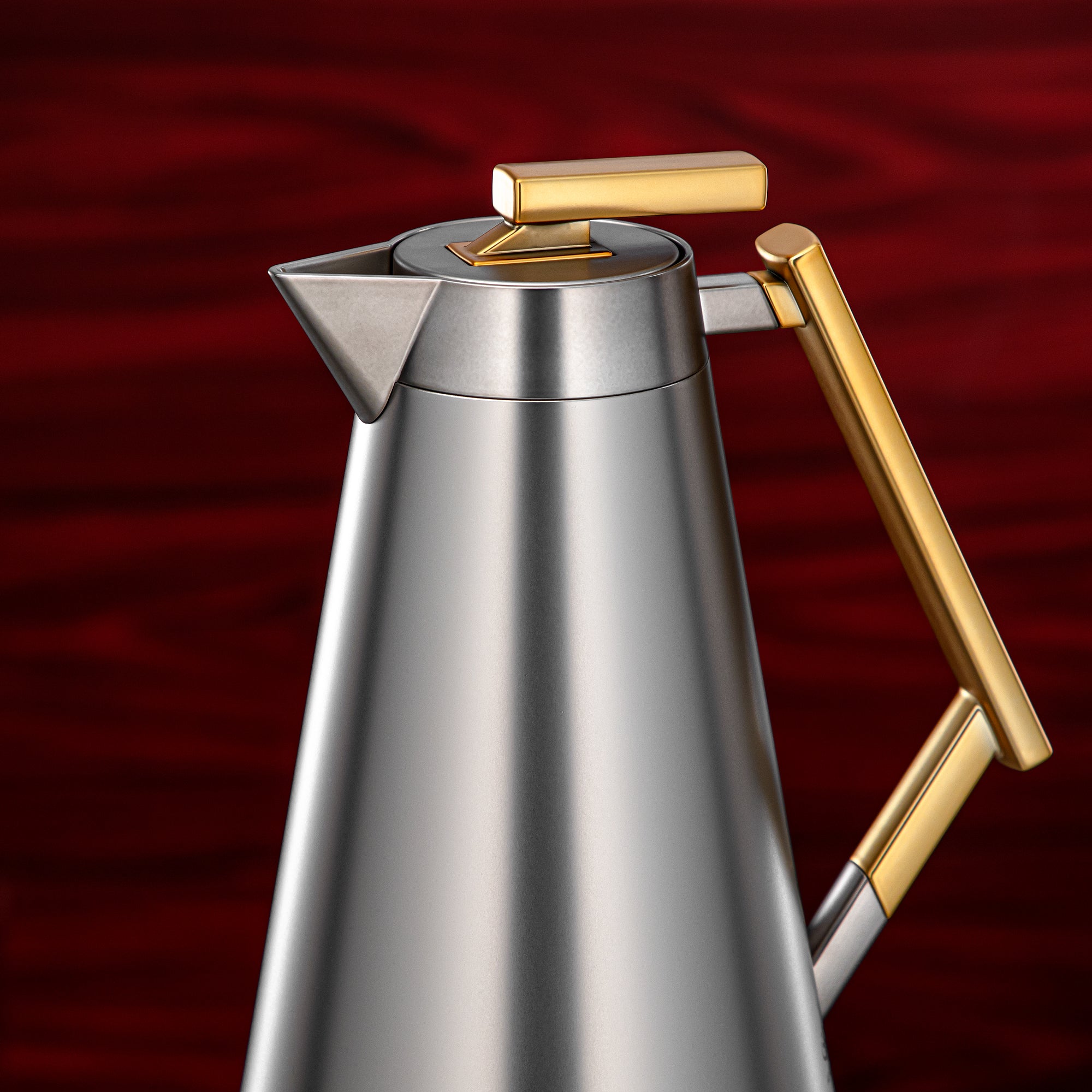 طقم ترامس المرجان 0.7 لتر و1 لتر مطفي نيكل وذهبي مطفي