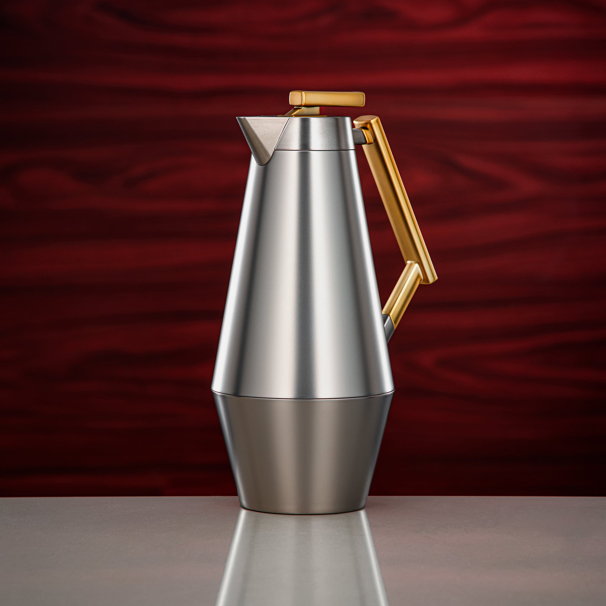 طقم ترامس المرجان 0.7 لتر و1 لتر مطفي نيكل وذهبي مطفي