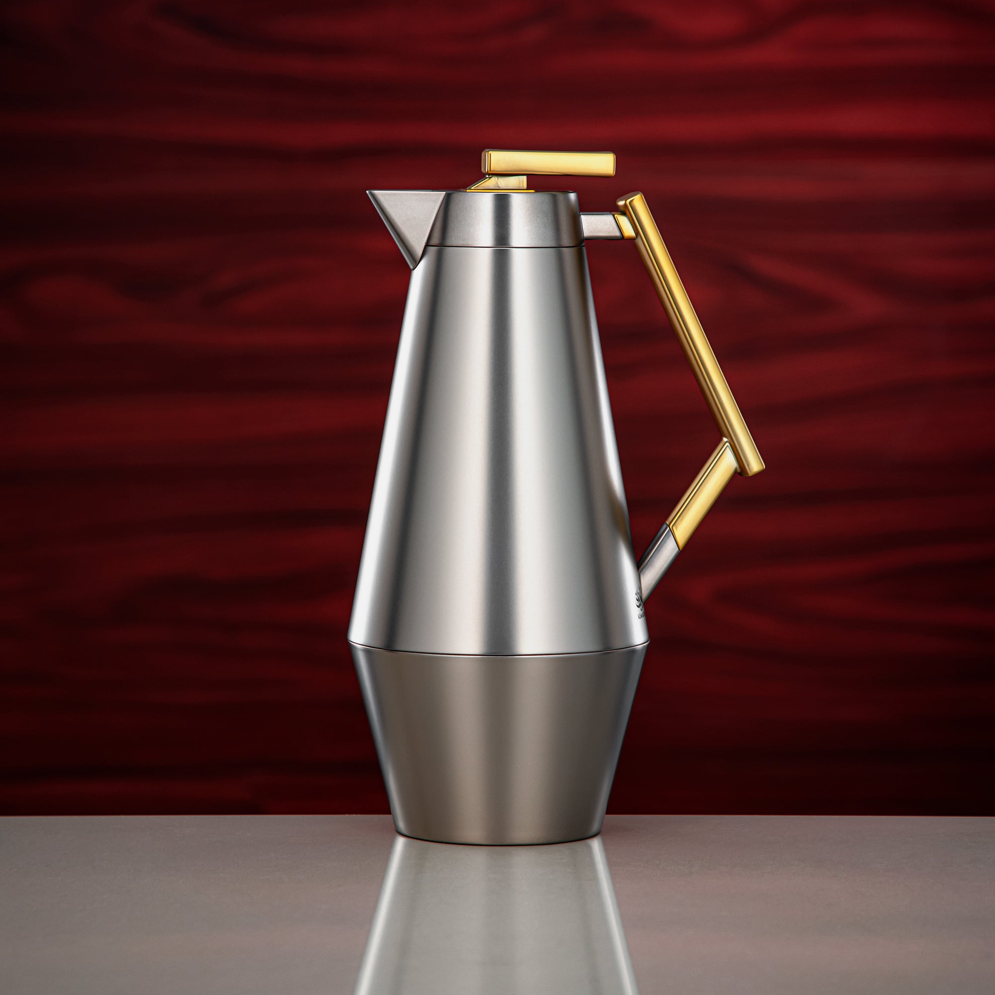 طقم ترامس المرجان 0.7 لتر و1 لتر مطفي نيكل وذهبي مطفي