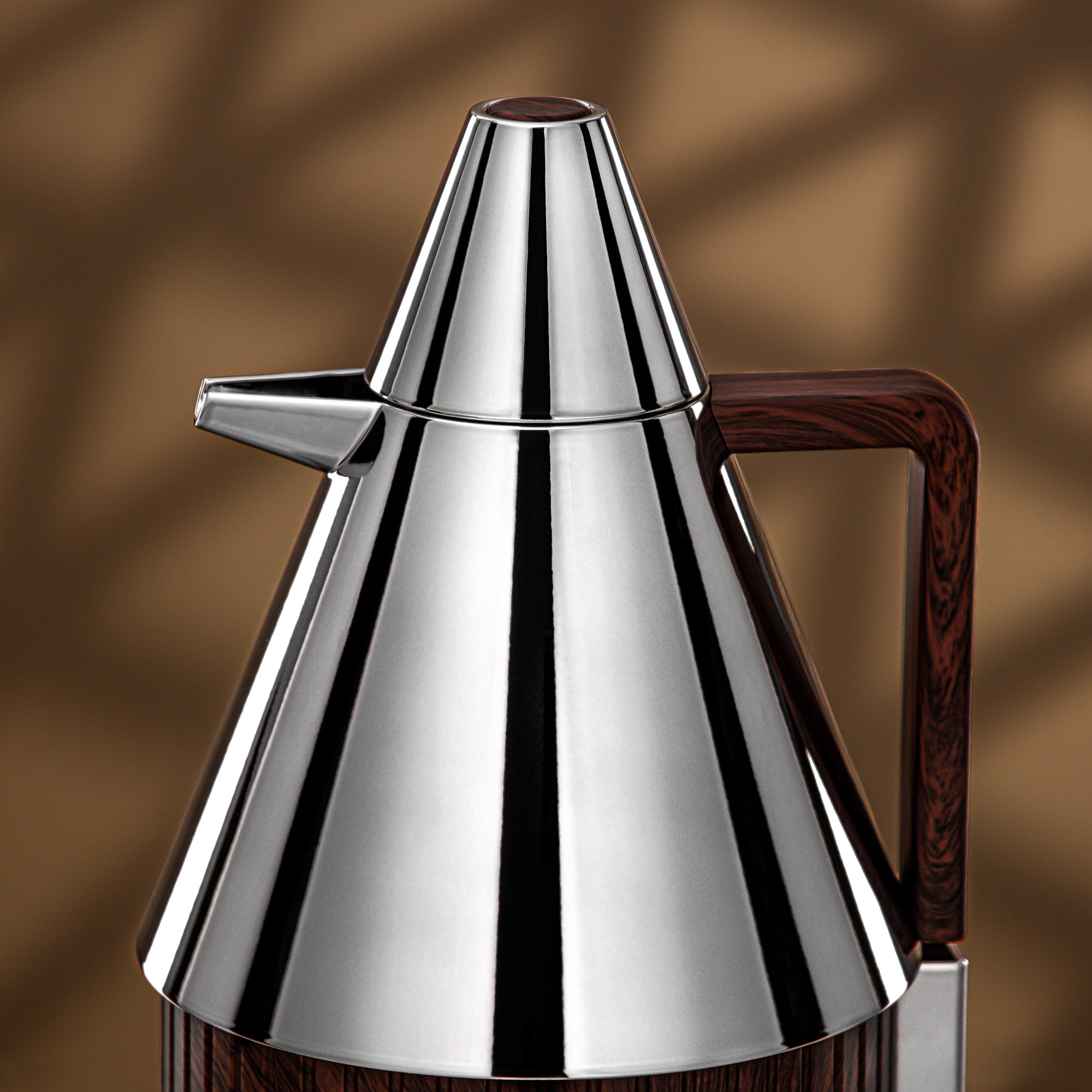 طقم ترامس المرجان 1 لتر + 1 لتر فضي وخشب داكن