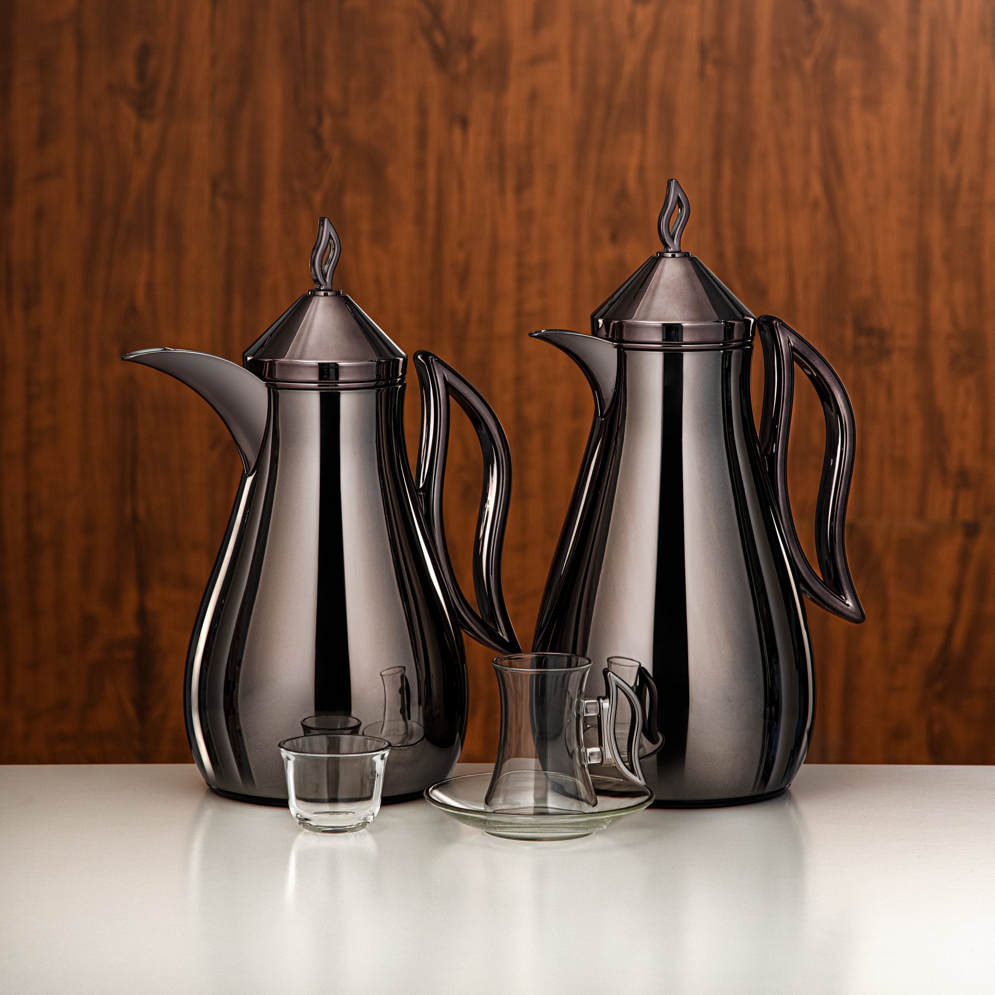 طقم ترامس المرجان Gun Black Finish 21 Pieces (0.7L + 1L) (FG811-21 ALLGBL) – تقديم أنيق | رمضان و التجمعات