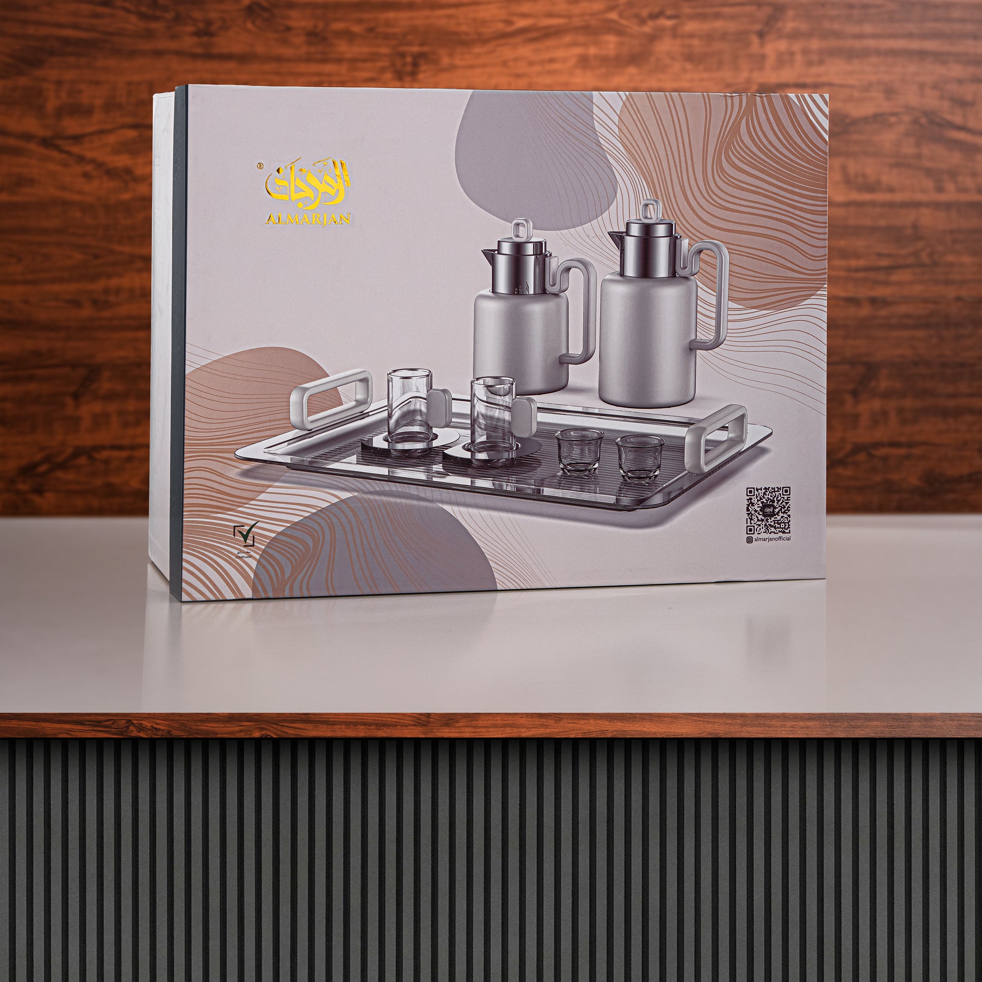 Almarjan Vacuum flask Set 0.5 liter & 1 liter Silver (FG815-21 ALLC)