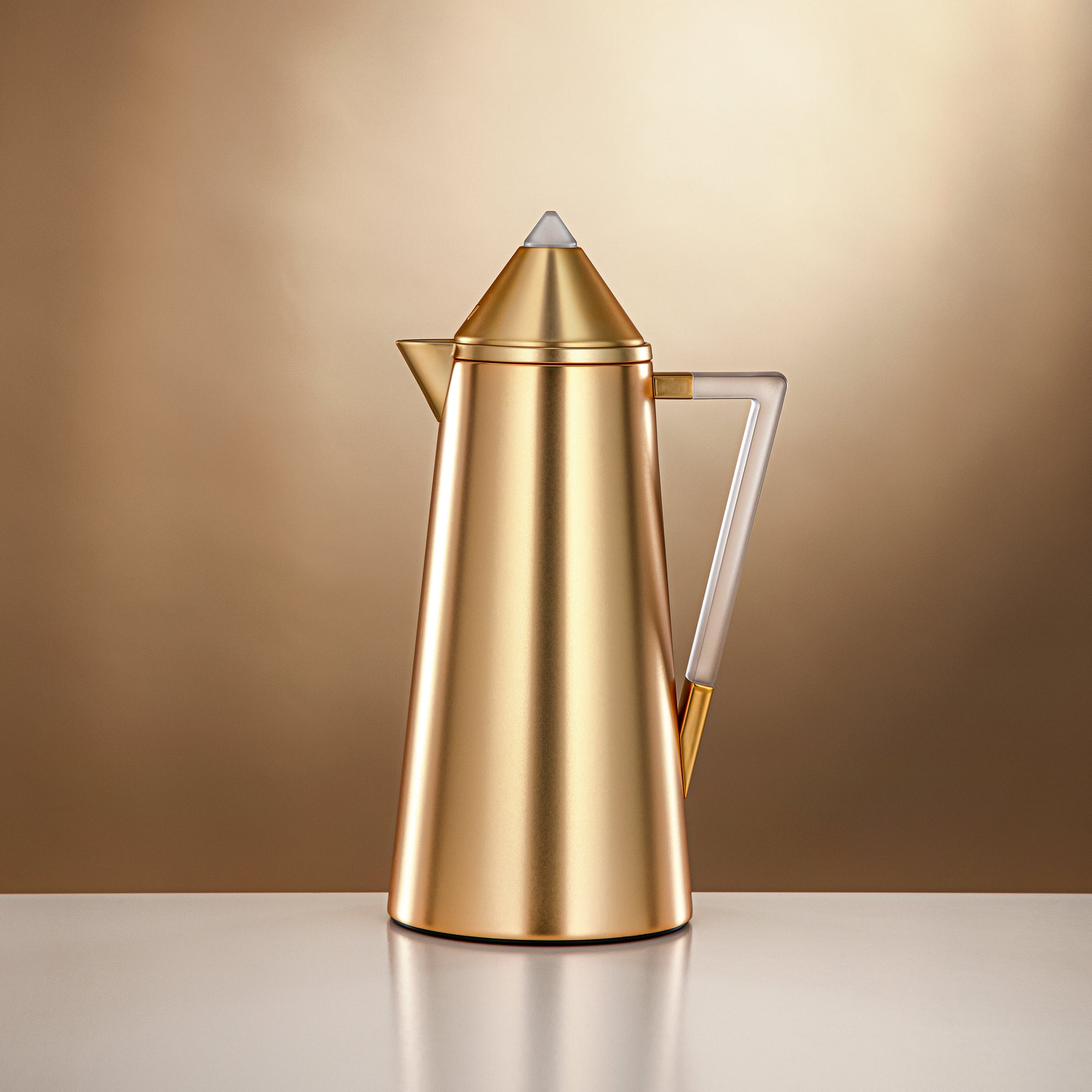 Almarjan Vacuum flask 0.7L + 1.0L Matt gold & frost (FG818-070/100 MG/FA)