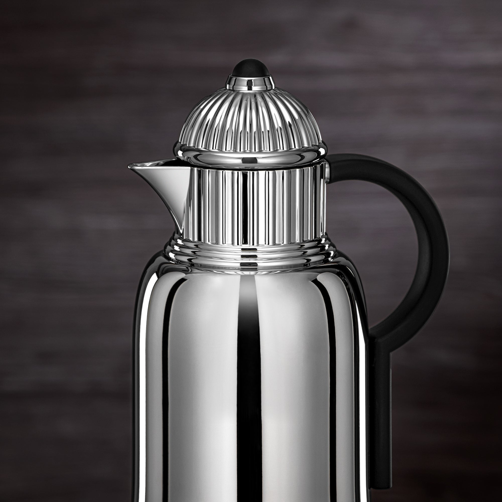 Almarjan Vacuum Flask Set 1L + 1L Silver & Matt Black