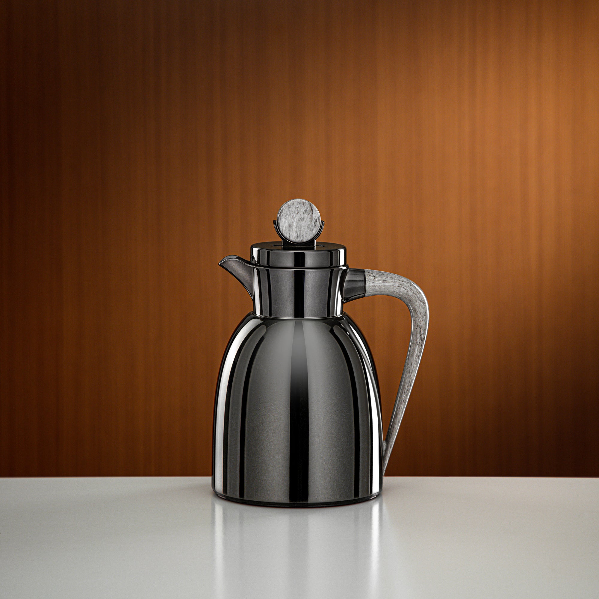 Almarjan Vacuum Flask 0.7L Gun Black & Marble