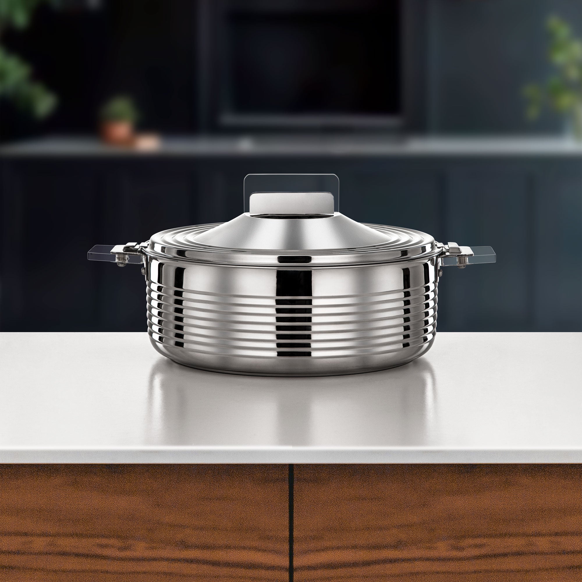 طقم حرارات المرجان مهرة من 3 قطع ستانلس ستيل فضي (H25P3)