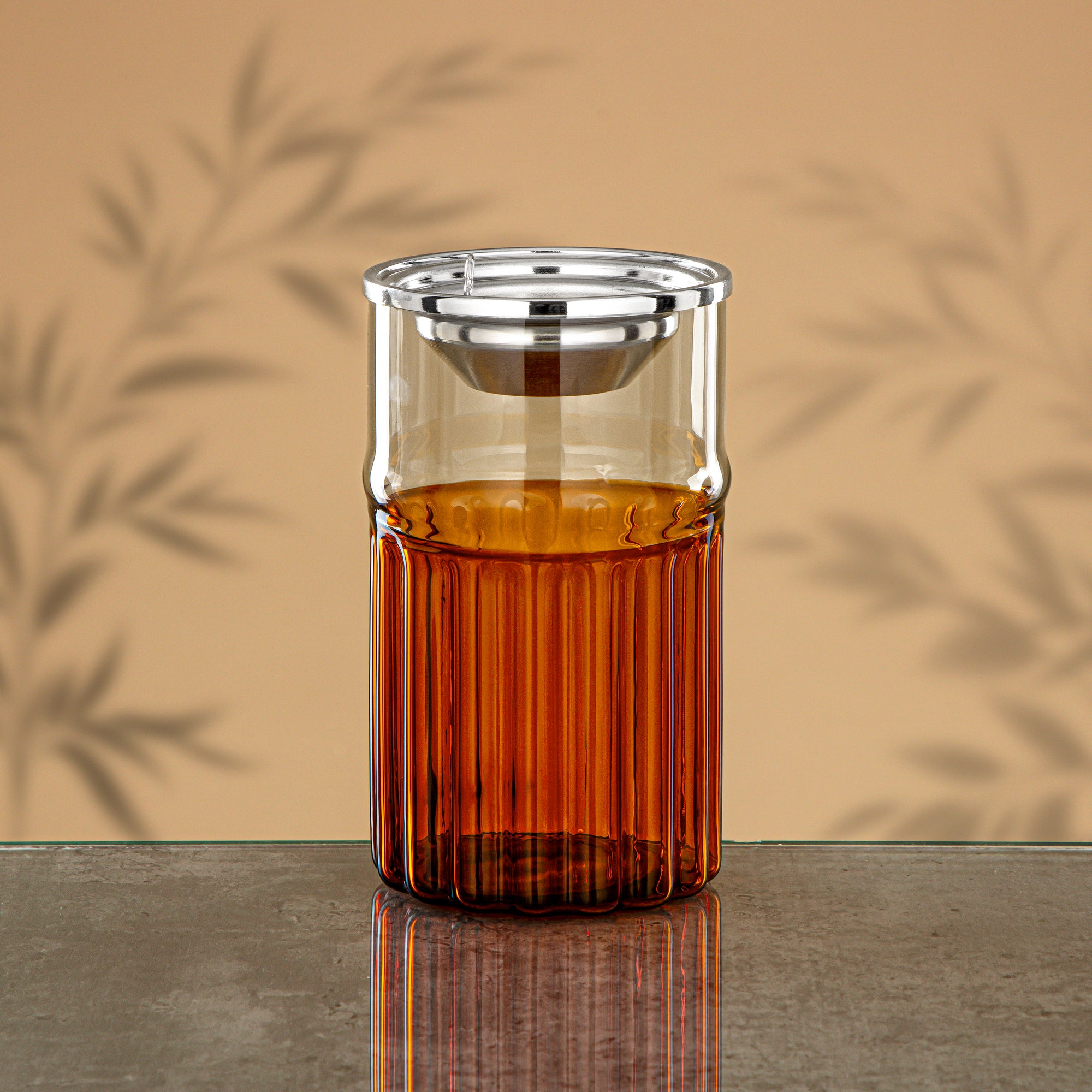 Almarjan Incense Burner Amber & Clear