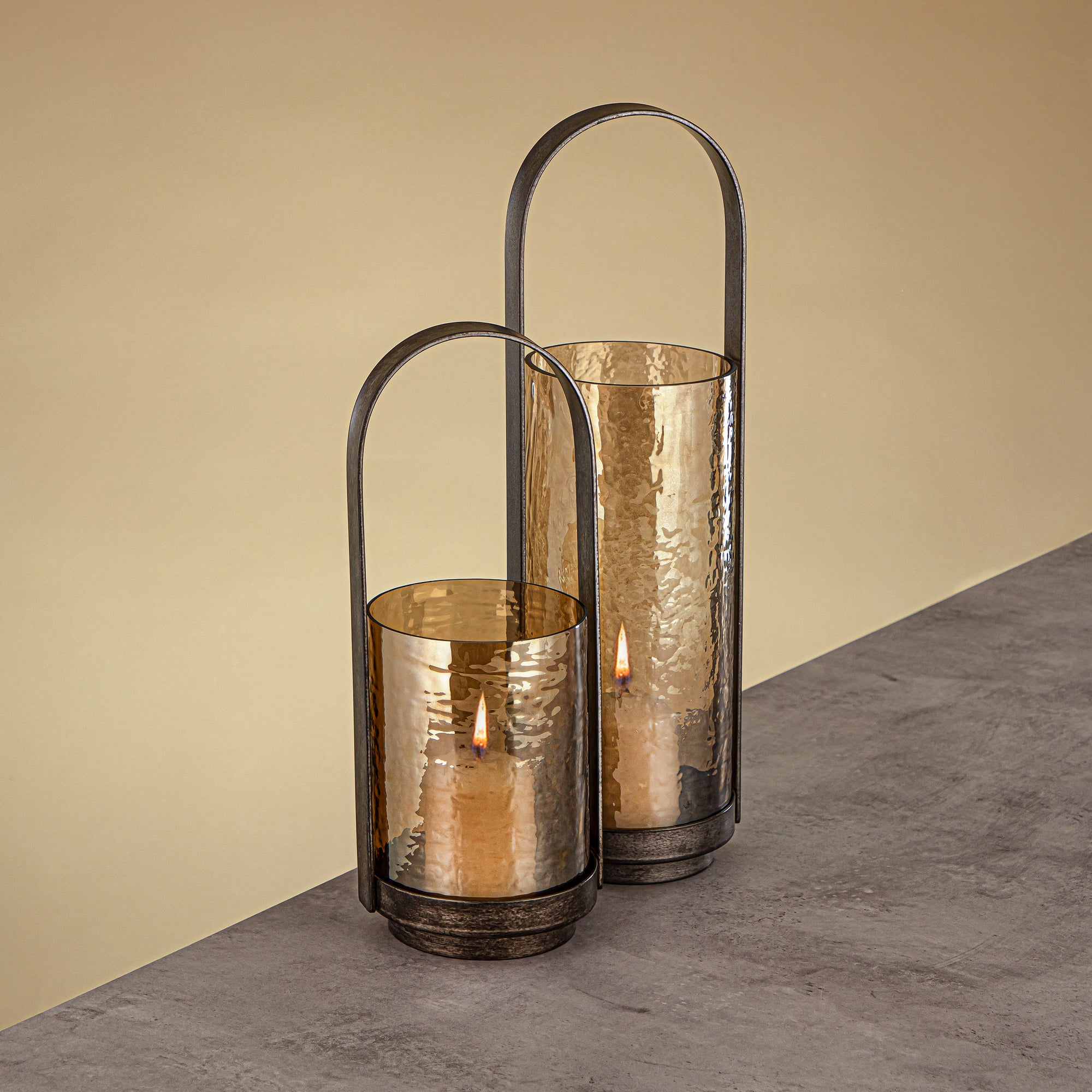 فانوس المرجان هوريكان ٤٢ سم فضي عتيق