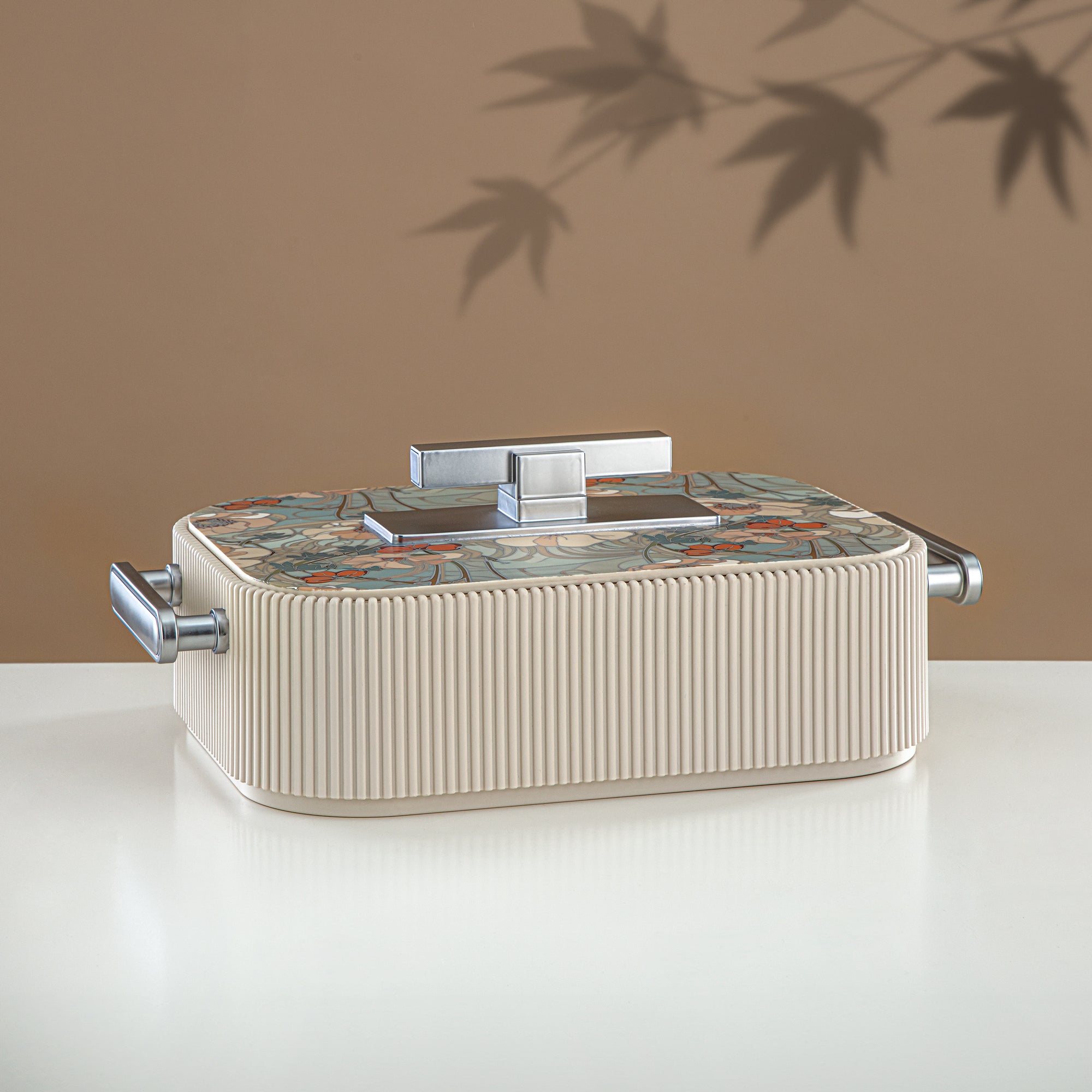 حرارات المرجان ABS، 3000 مل، بيج مزهر وفضي مطفي (HP06-300SP-AZ02S) - تقديم أنيق