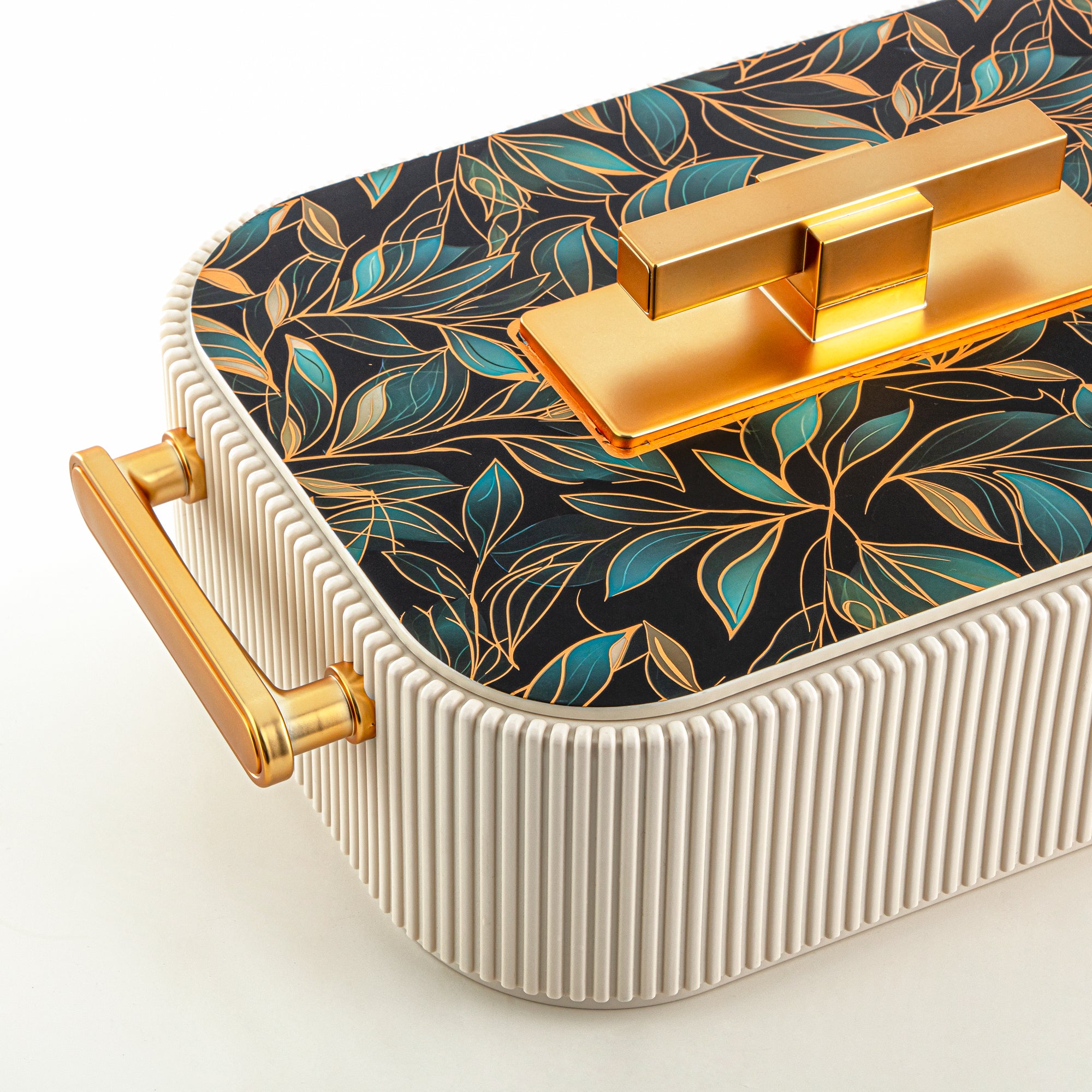 حرارات المرجان ABS، 3000 مل، بيج مزهر وذهب مطفي (HP06-300SP-AZ03G) - تقديم أنيق