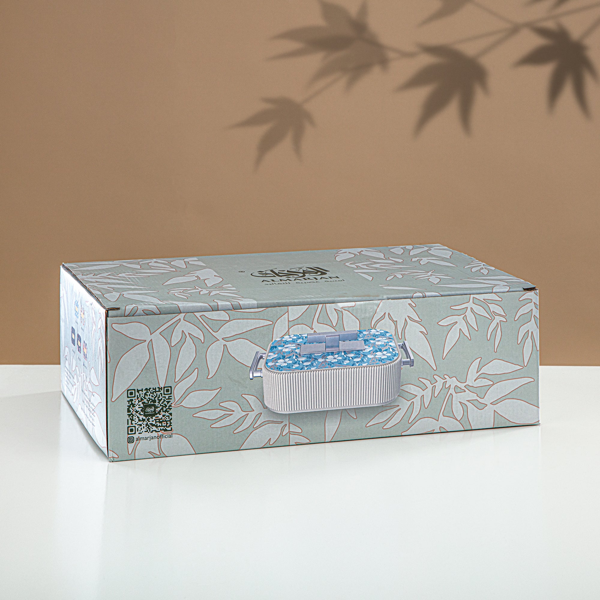 حرارات المرجان ABS، 4000 مل، بيج مزهر وذهب مطفي (HP06-400SP-AZ04G) - تقديم أنيق