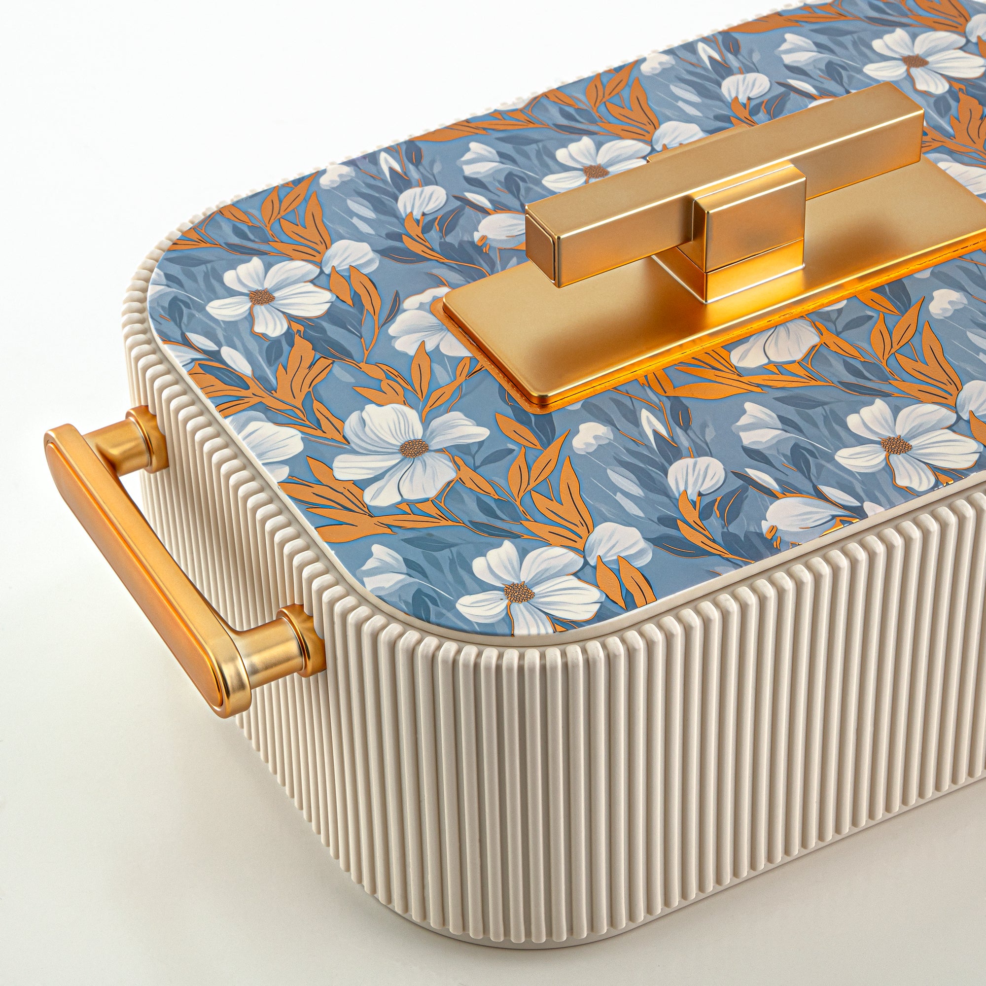 حرارات المرجان ABS، 4000 مل، بيج مزهر وذهب مطفي (HP06-400SP-AZ01G) - تقديم أنيق