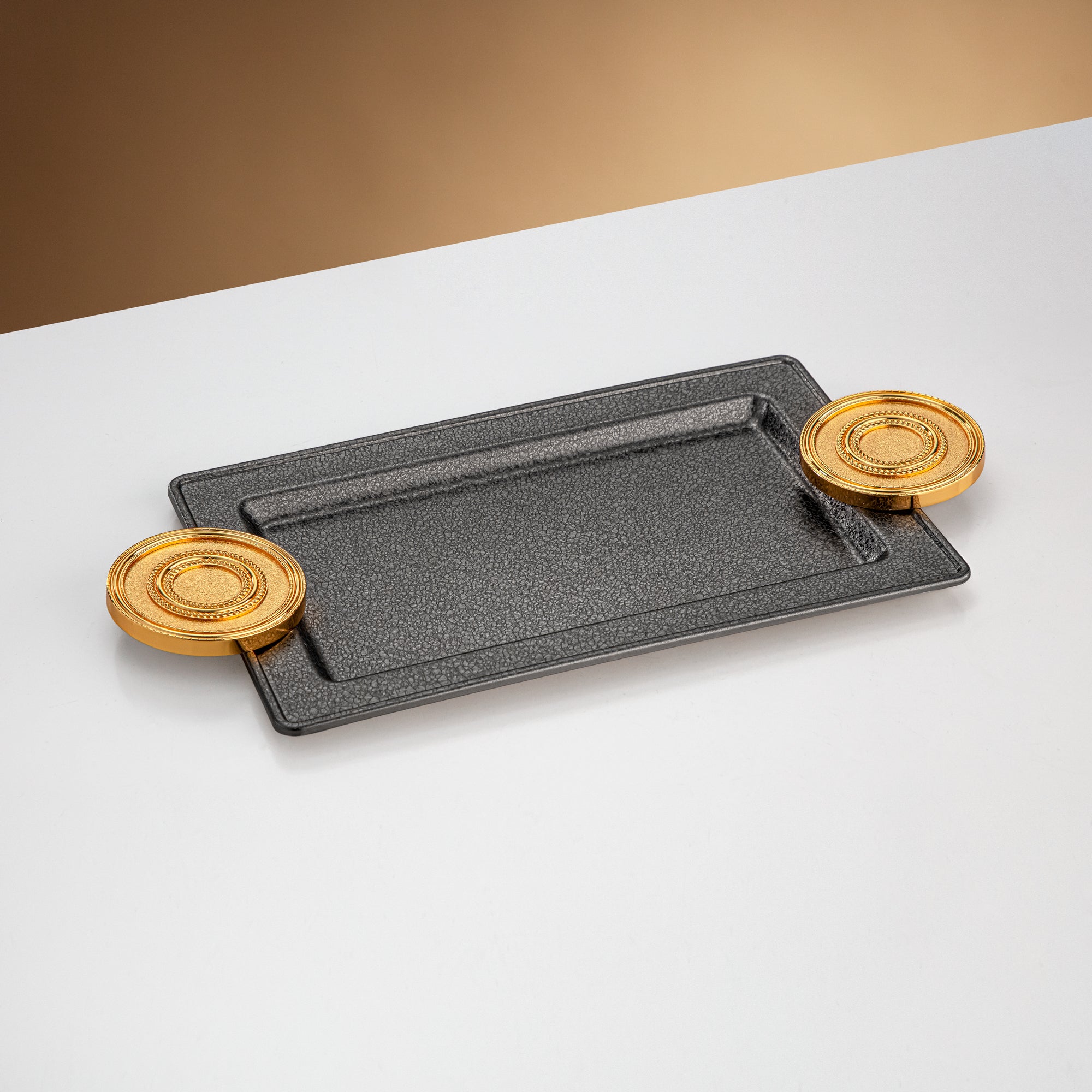 طقم مبخرة المرجان المكون من 3 قطع باللونين الأسود والذهبي