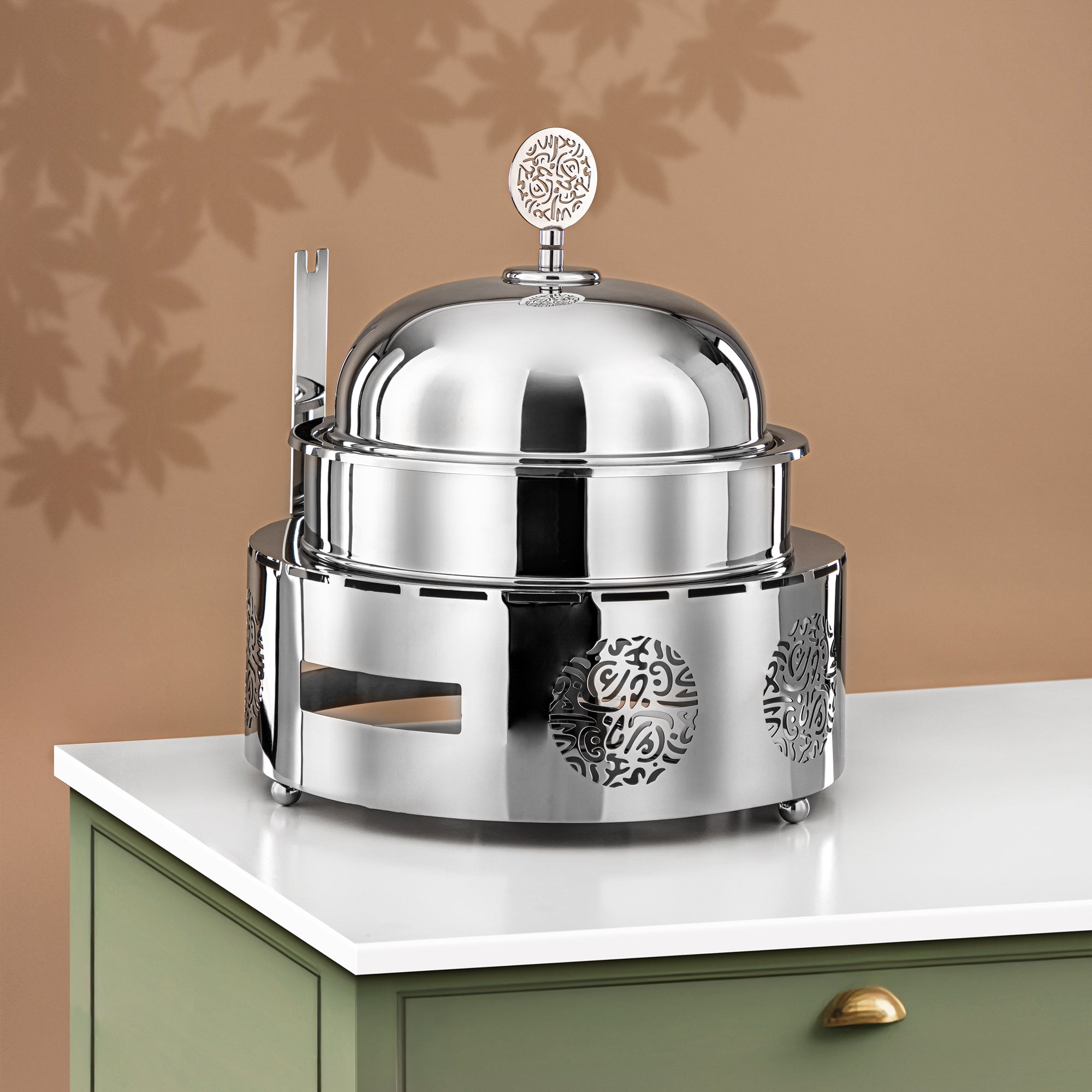 طبق شافينغ ألمرجان ستانلس ستيل 5 لتر فضي (MD-3014A) - أدوات تقديم أنيقة