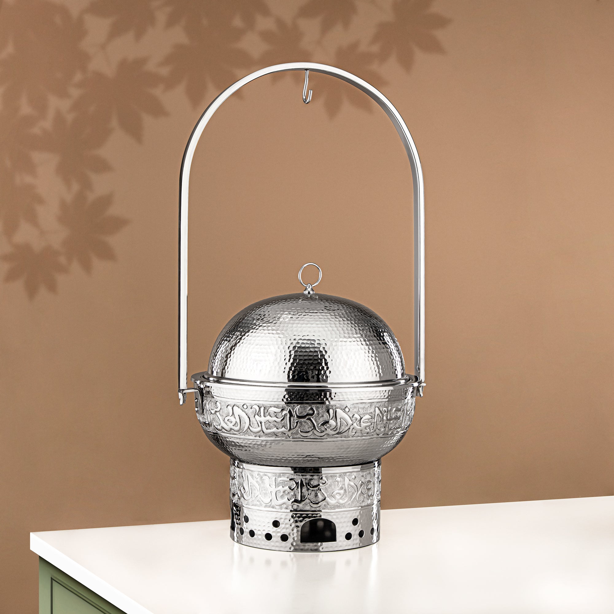 طبق شافينغ ألمرجان ستانلس ستيل 7 لتر فضي (MD-3039) - أدوات تقديم أنيقة