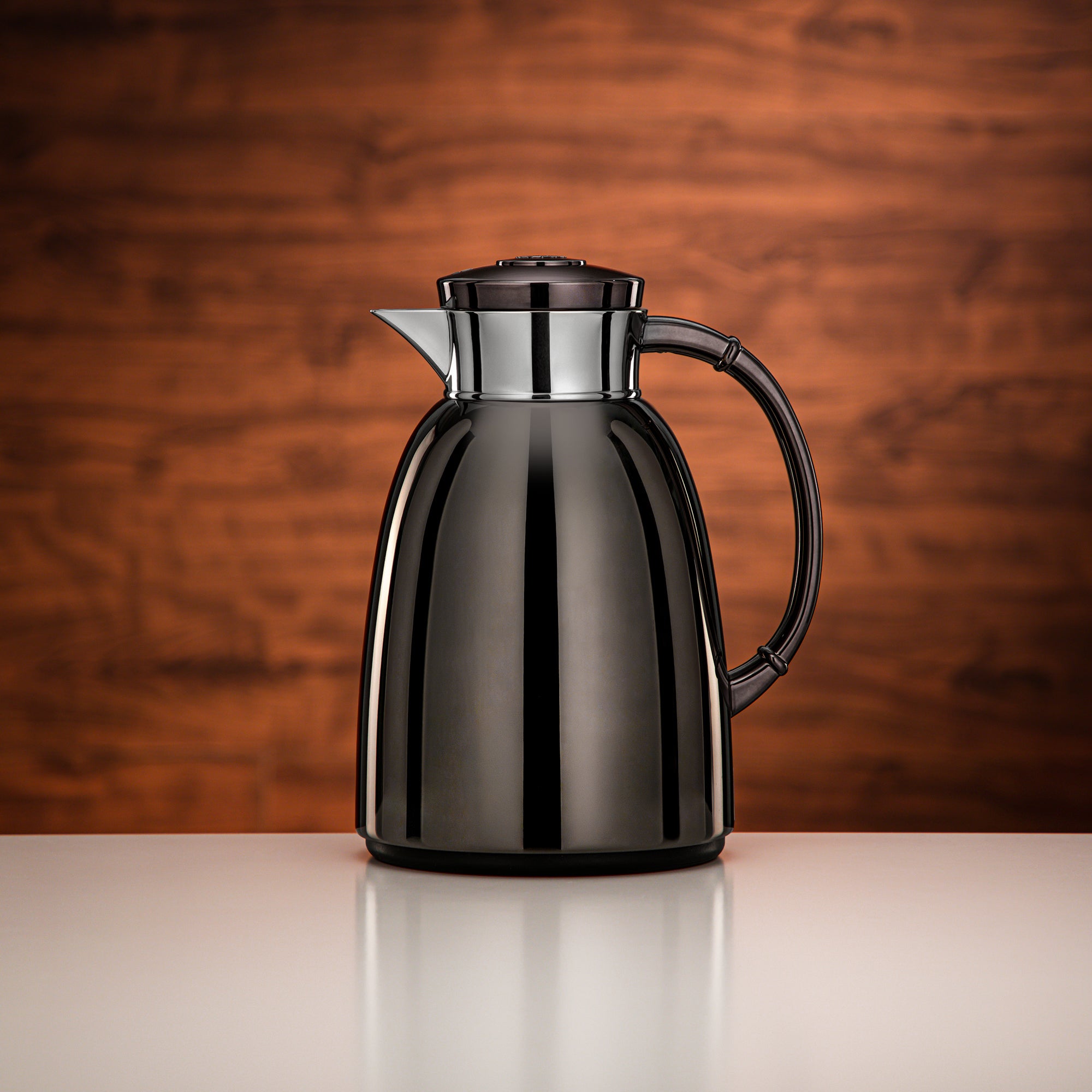 Almarjan Vacuum Flask 1L Gun Black & Silver