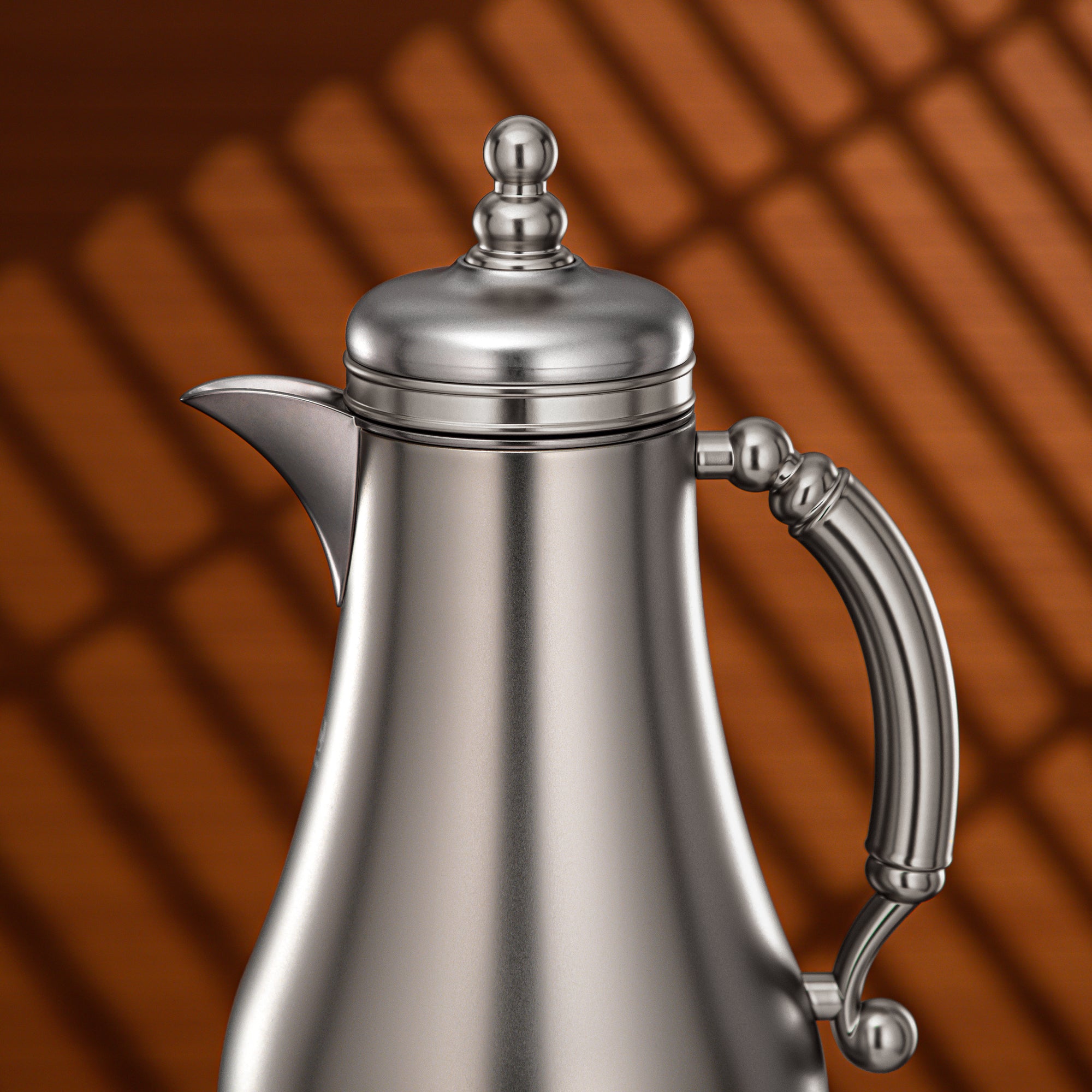 Almarjan Vacuum Flask Set 1L + 1L Matt Nickel