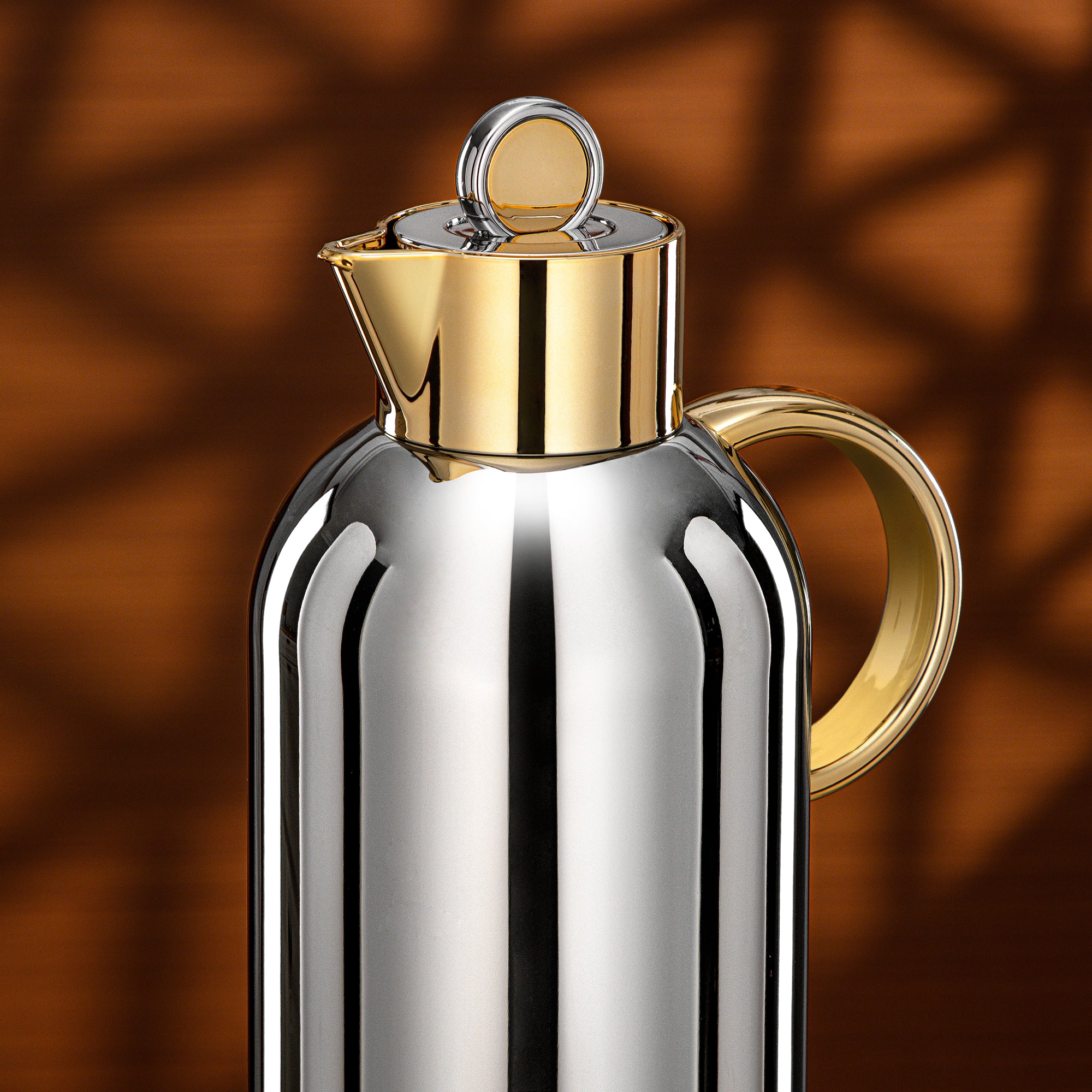 Almarjan Vacuum Flask Set 1L + 1L Silver & Gold