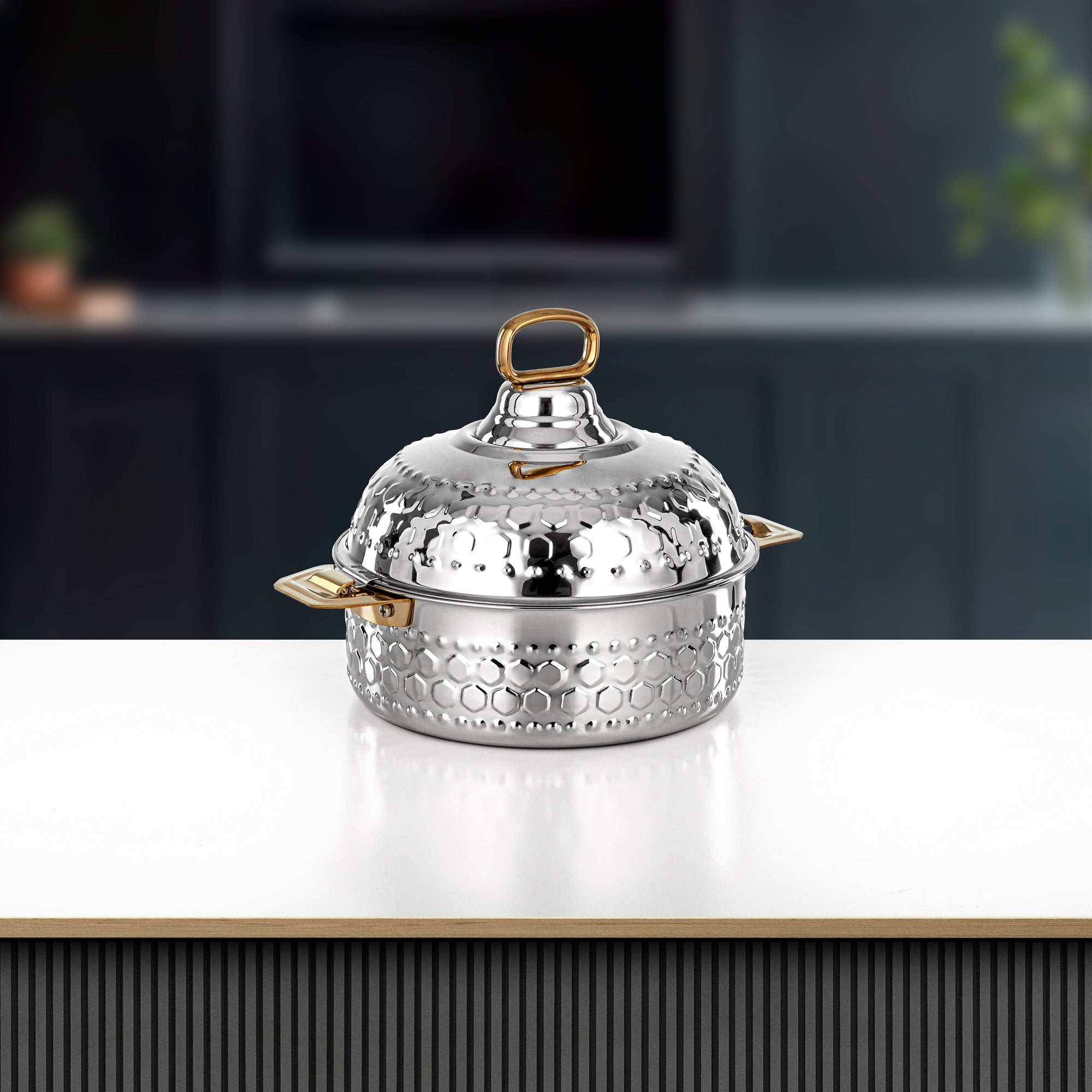 Almarjan Hot Pot 25cm Silver & Gold – Diwan Collection
