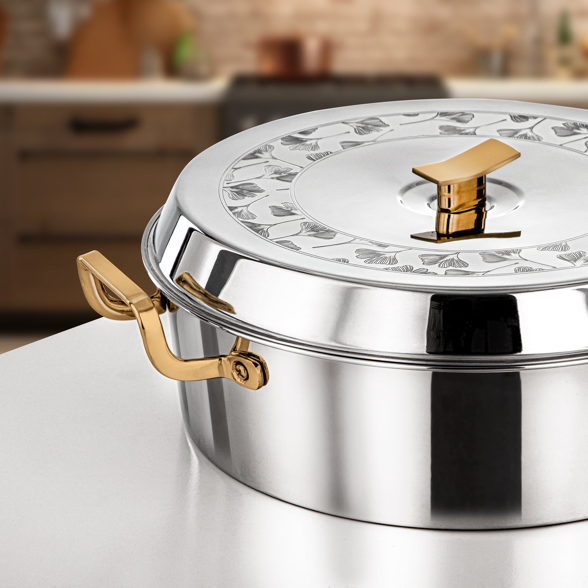 المرجان بدر حرارات 35 سم فضي وذهبي