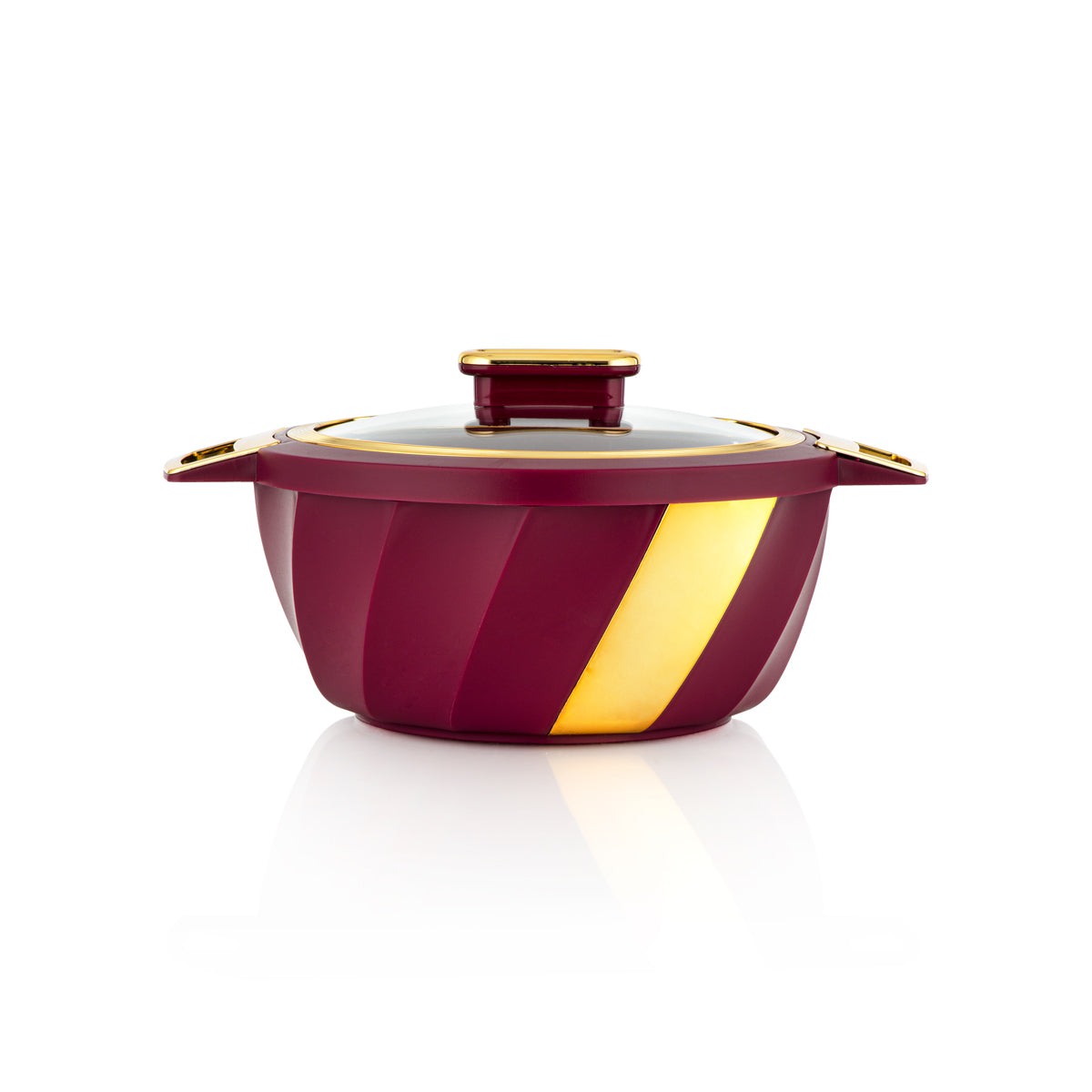 Almarjan 3 Piece Salwa Collection Plastic Hot Pot Red & Gold - SW001G BR/G