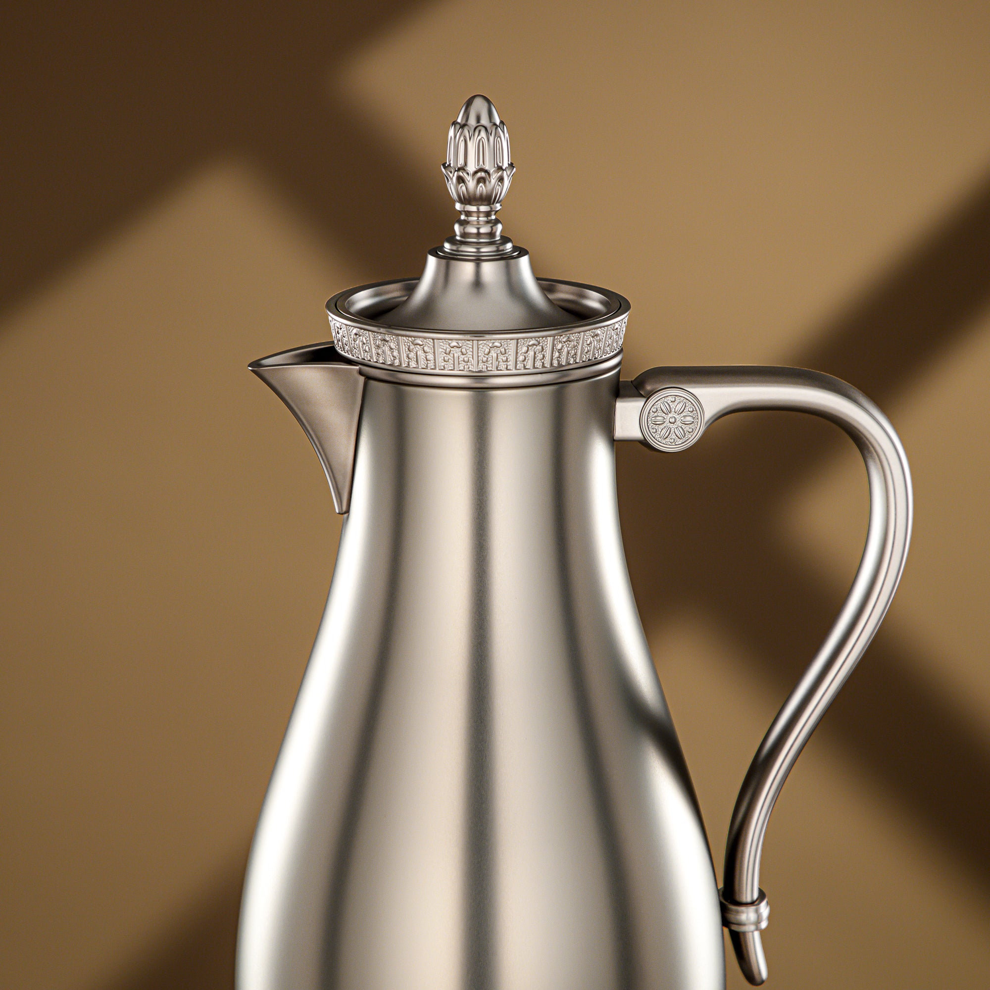 Almarjan Vacuum Flask Set 0.7L + 1L Matt Nickel