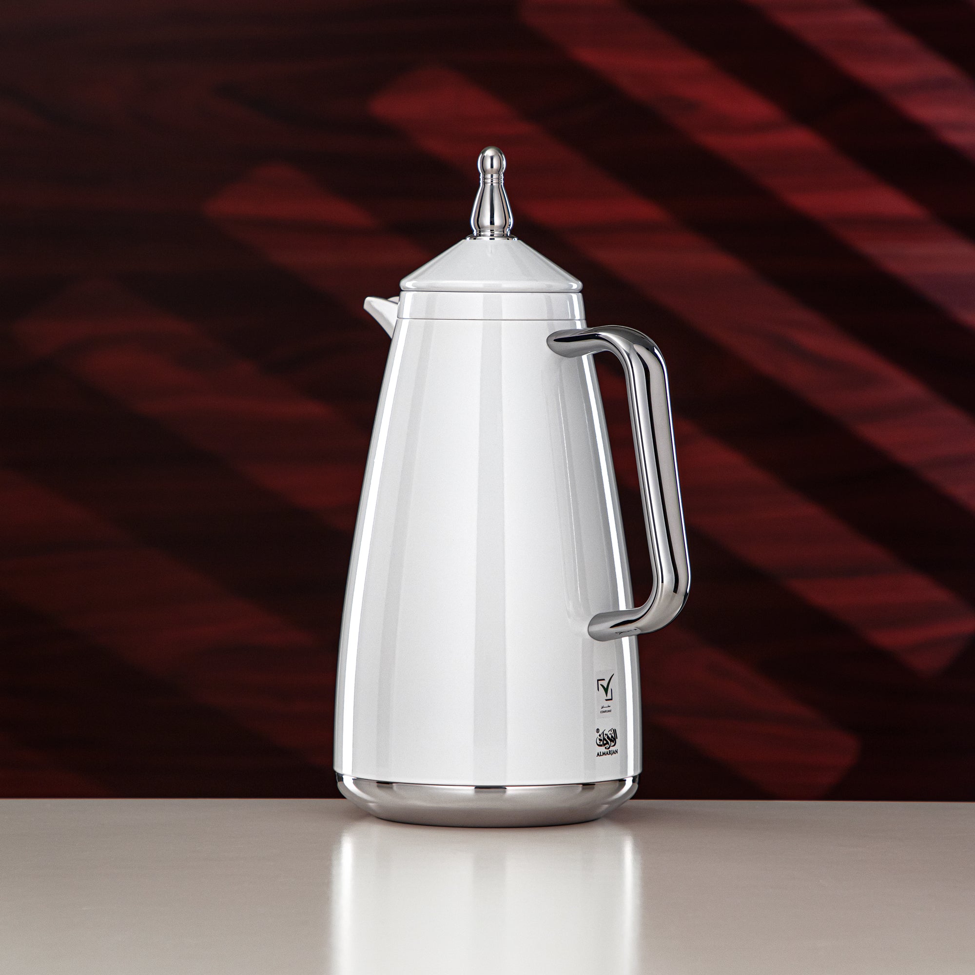 طقم ترامس المرجان 1 لتر + 1 لتر أبيض وفضي