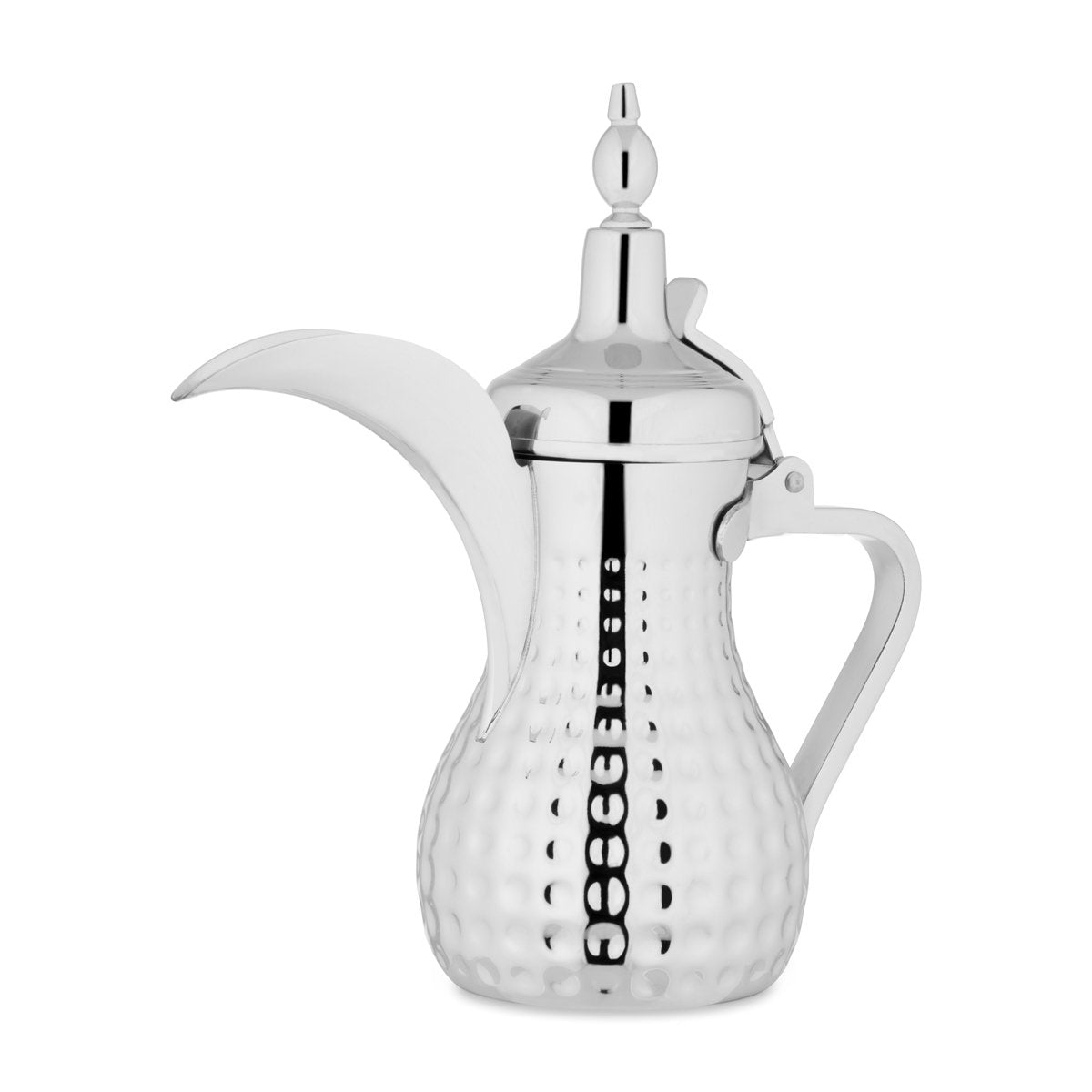 Almarjan 0.75 Liter Hammered Collection Stainless Steel Dallah Silver - STS0010549