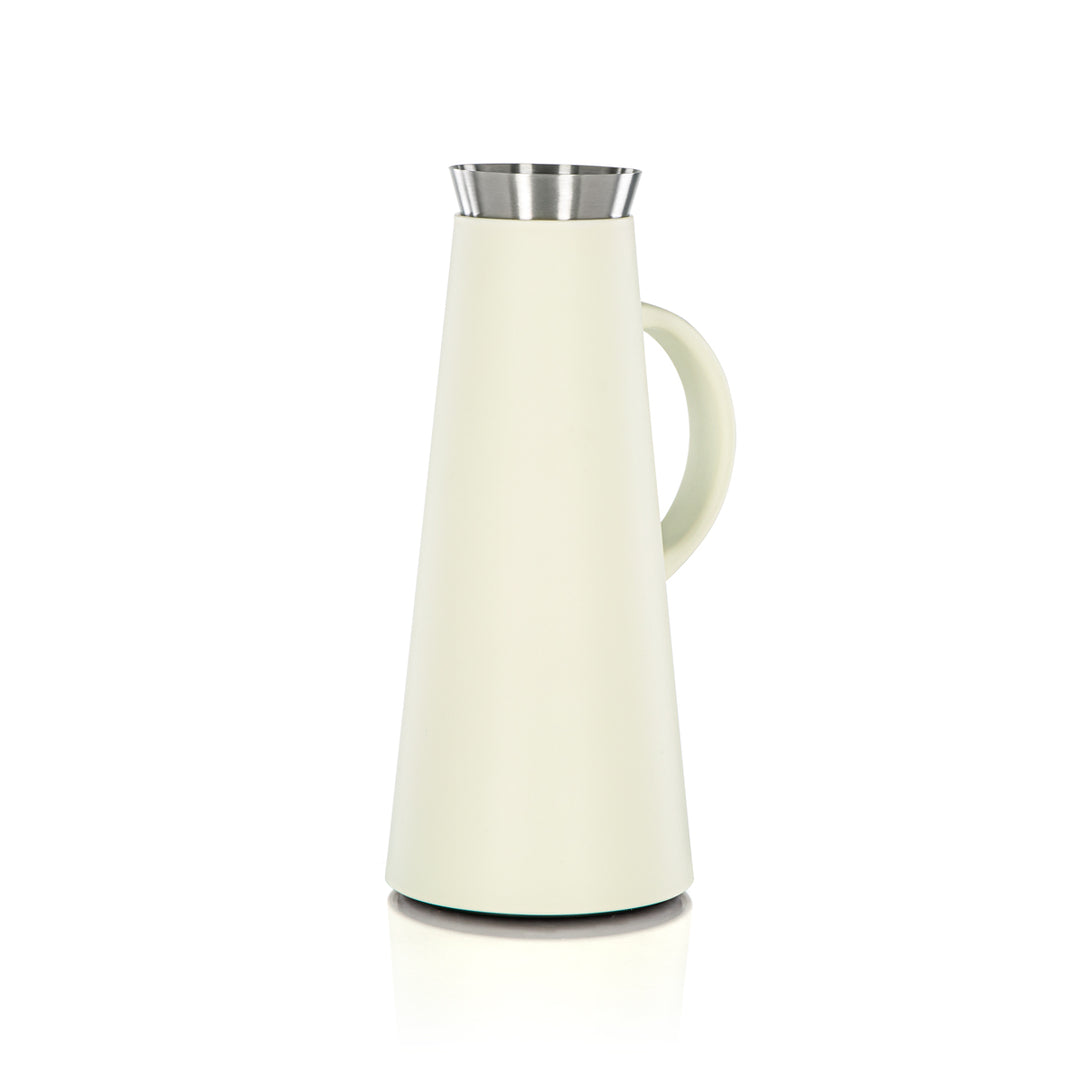 Almarjan 1 Liter Vacuum Flask White & Silver - 75410-WH