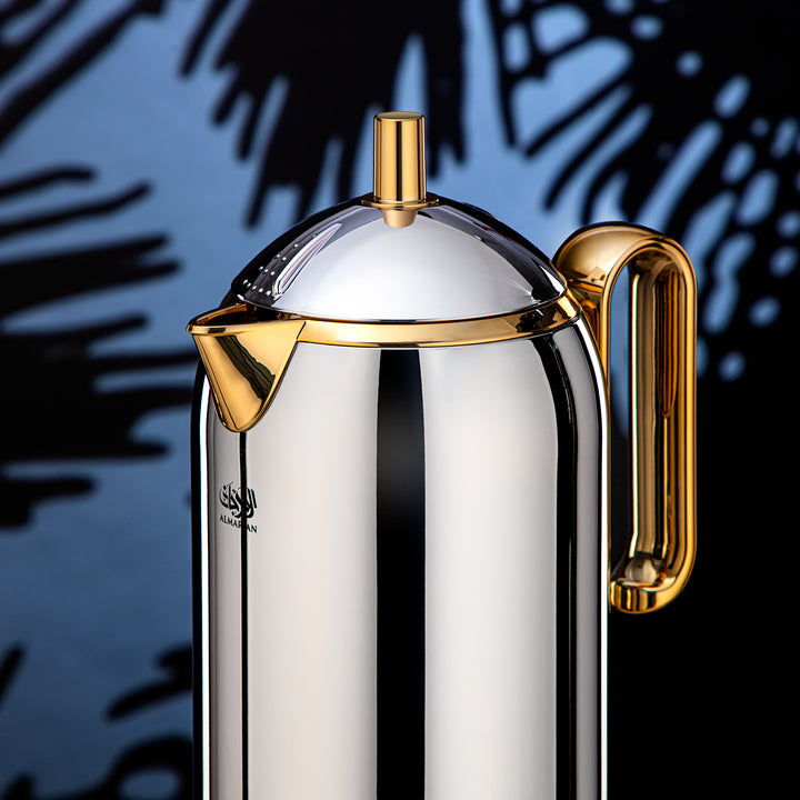 Almarjan 1 Liter Vacuum Flask Silver & Gold - CHA-100SG