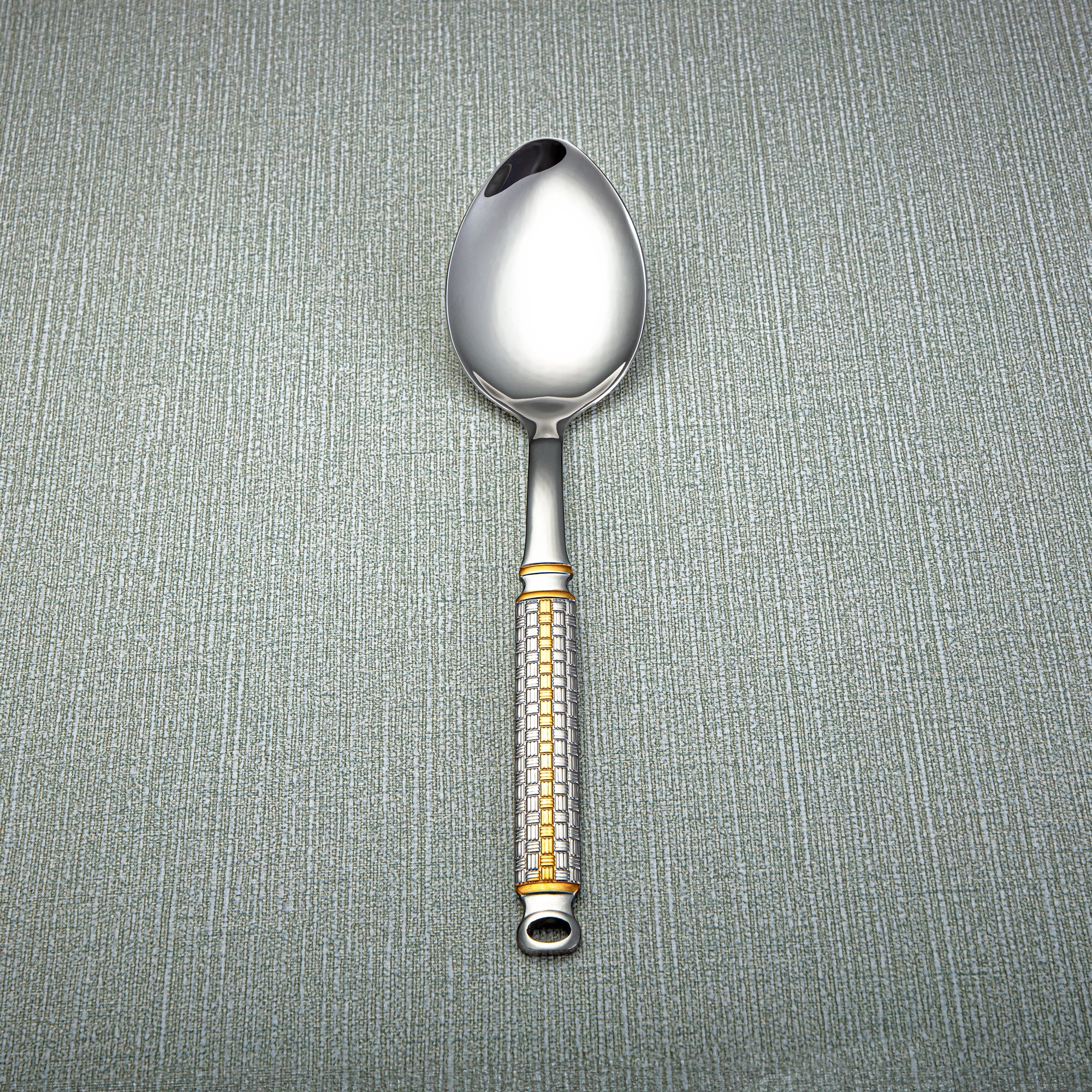 Almarjan Stainless Steel Pasting Spoon Small Silver & Gold - CUT0010301