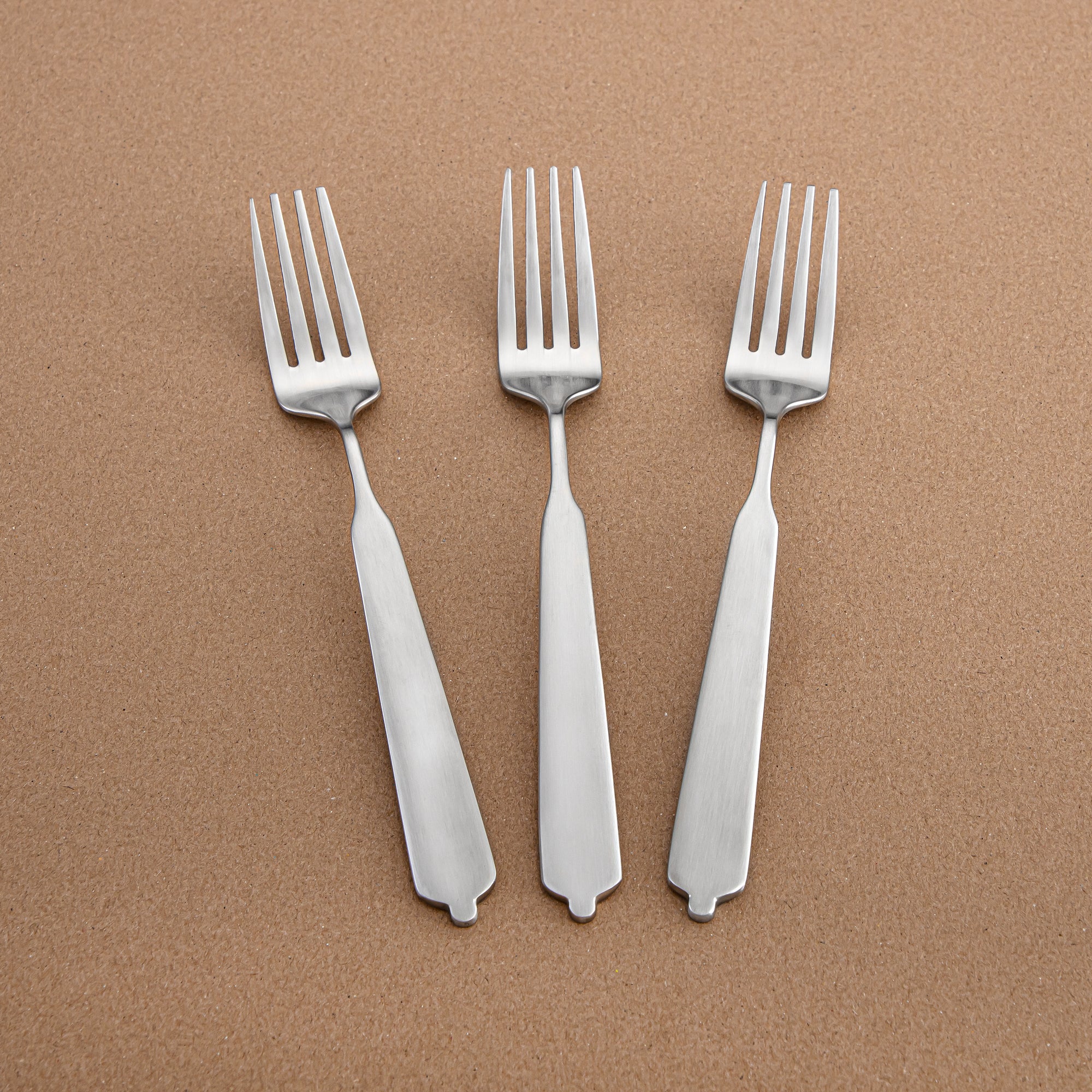 Almarjan 3-Piece Stainless Steel Dinner Fork Set – Matt Finish, Silver CUT1620036