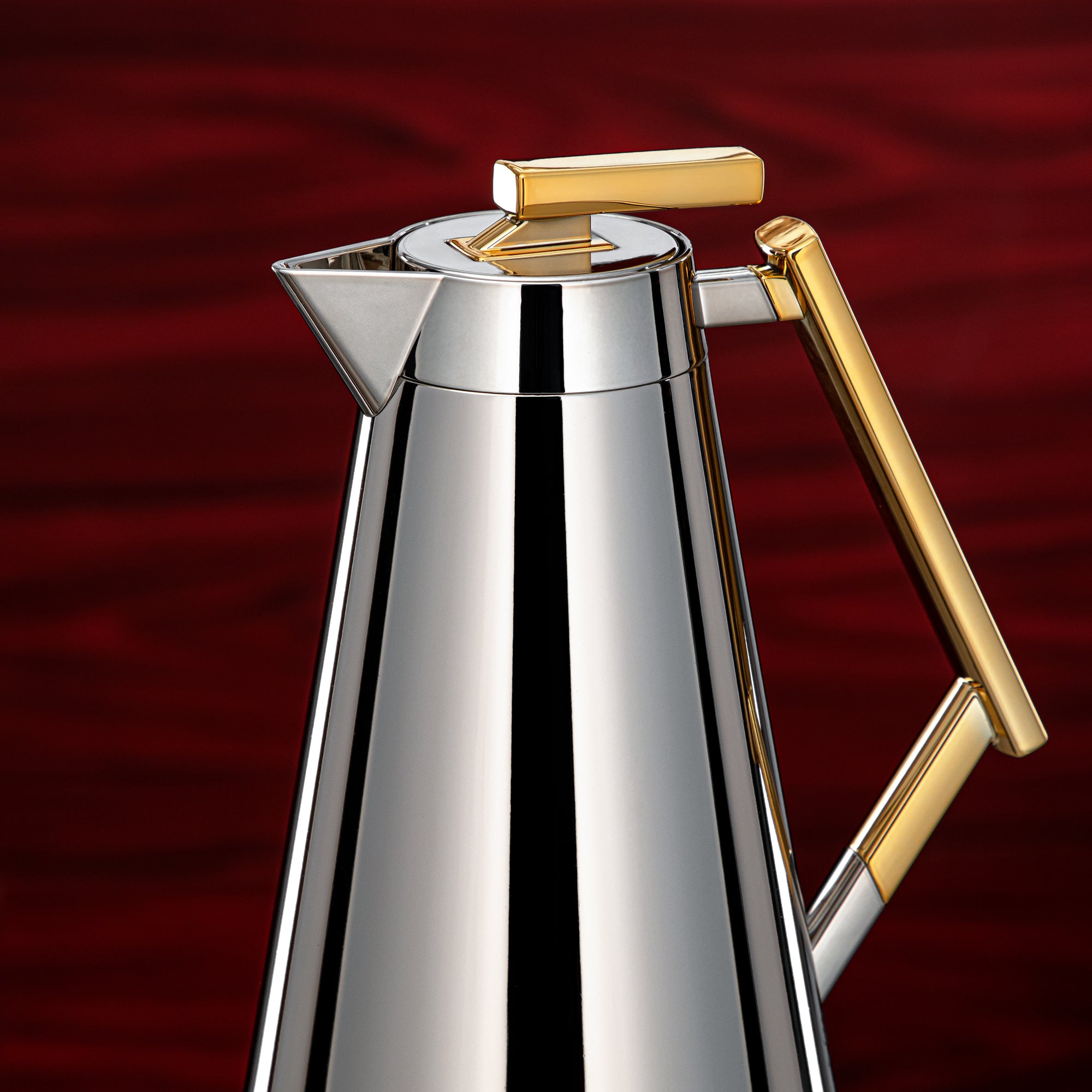 Almarjan Vacuum Flask Set 0.7L & 1L Silver & Gold