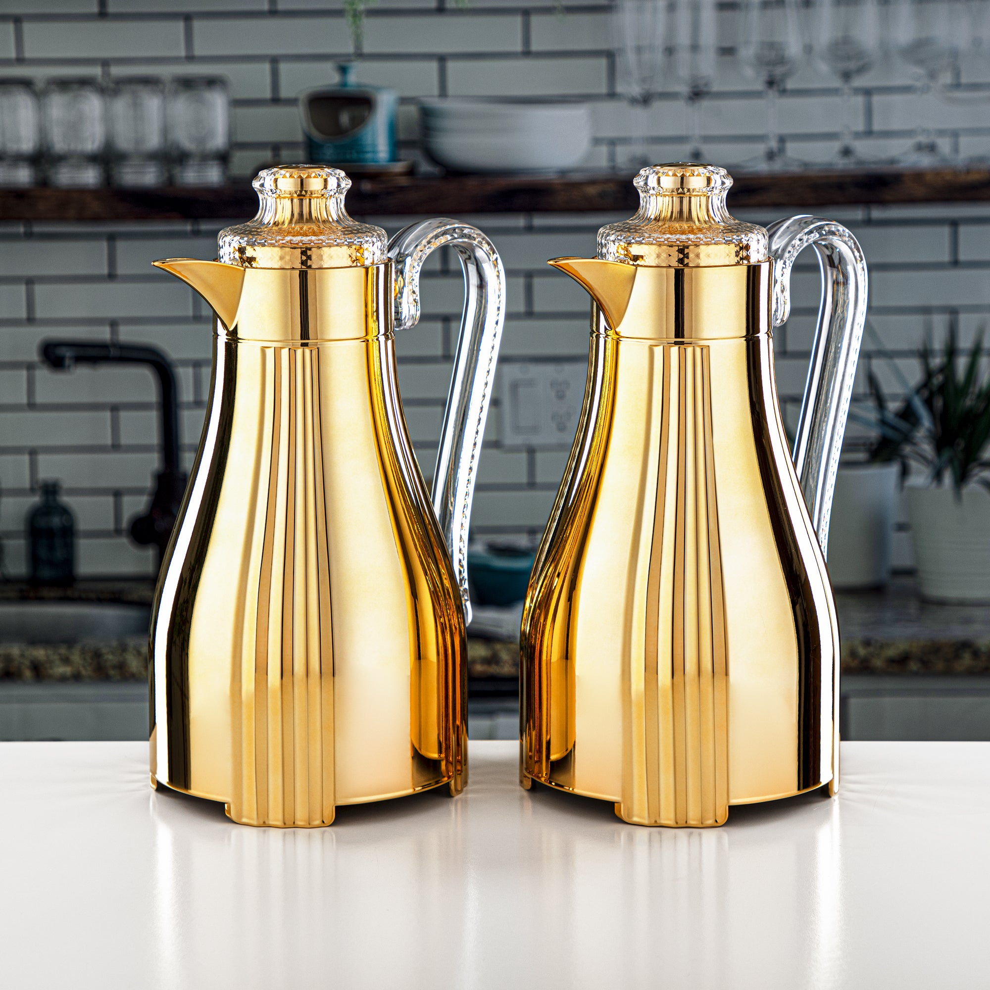 Almarjan 2 Pieces Vacuum Flask Set Gold - FG205 AB-100 ALL G