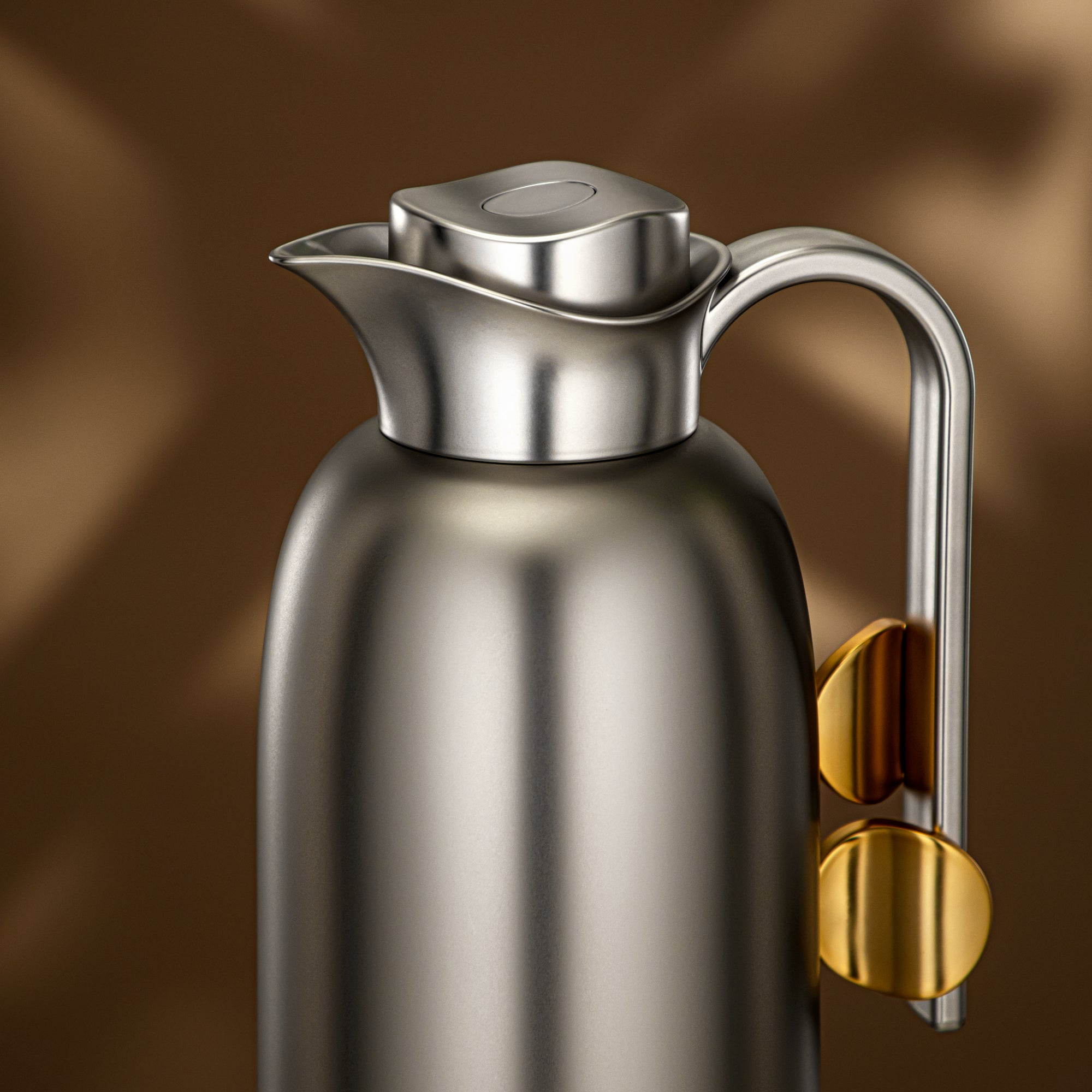 طقم ترامس المرجان 0.7 لتر + 1 لتر مطفي نيكل و مطفي ذهبي