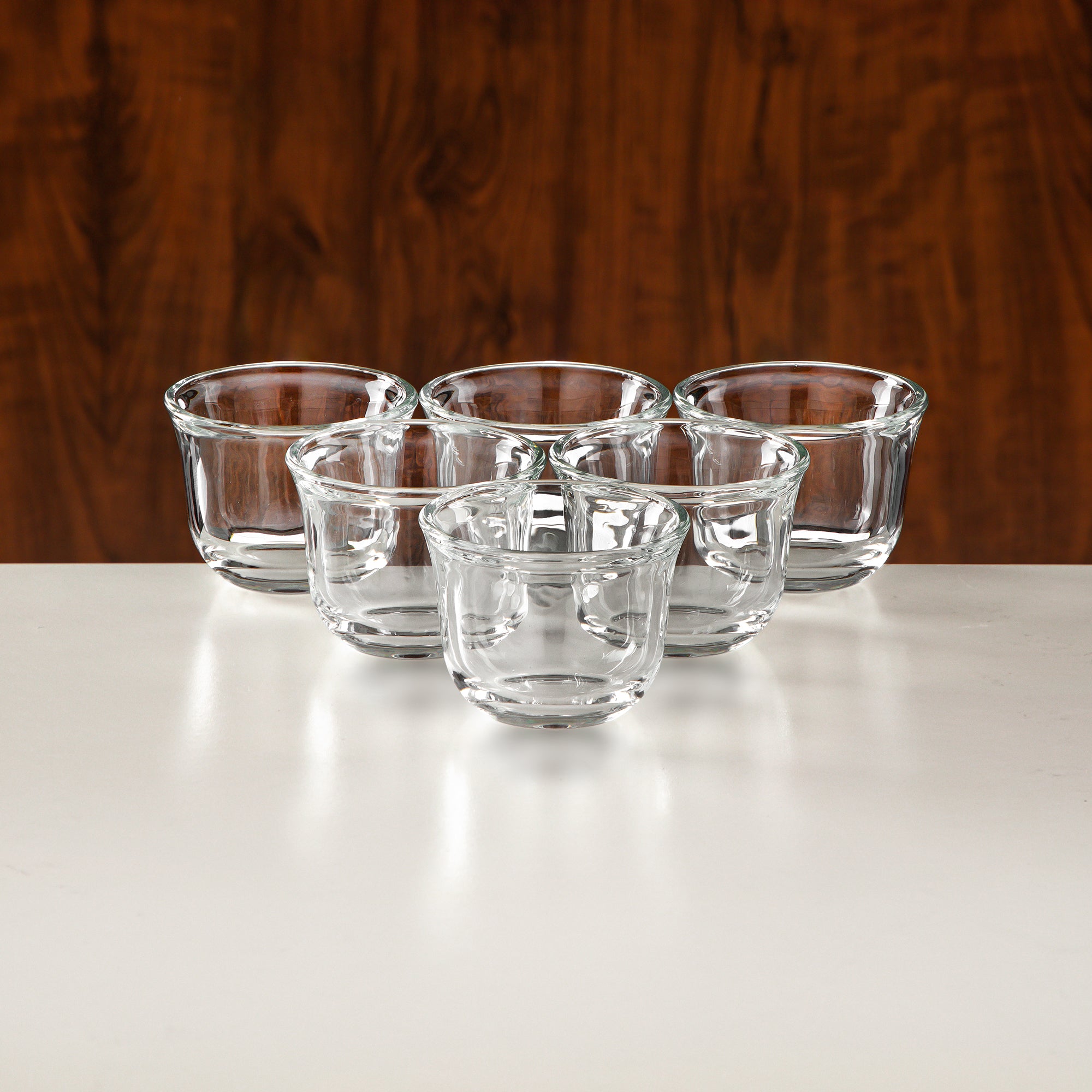 طقم شاي المرجان ١٨ قطعة بلمسة نيكل غير لامع وصقيع