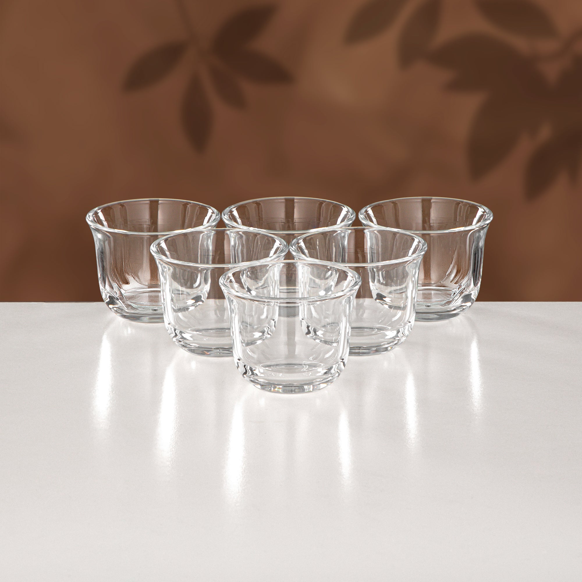 Almarjan 18 Pieces Tea & Coffee Set, Silver & Tiffany Marble