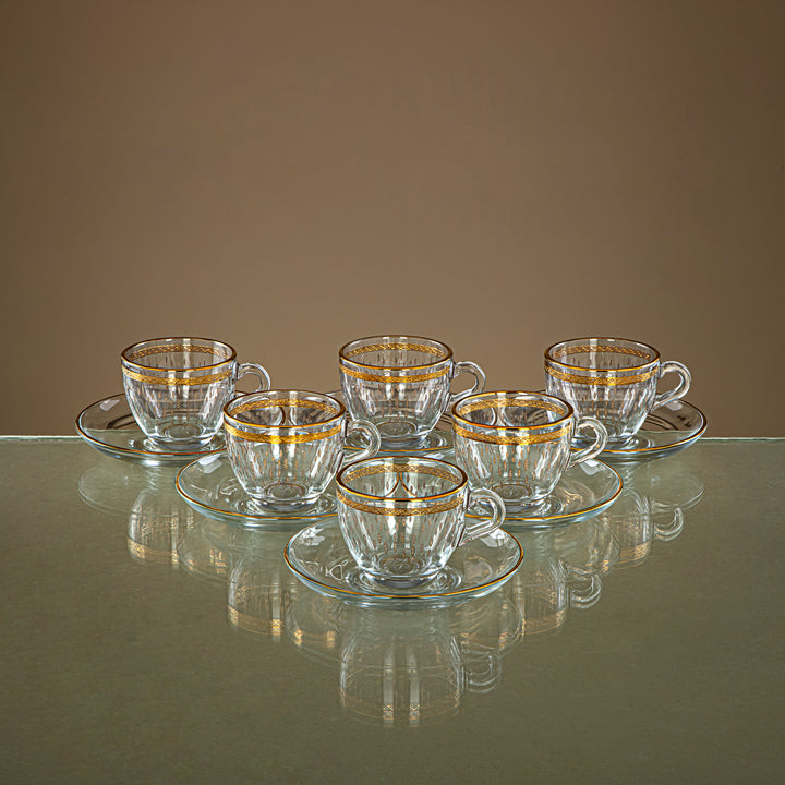 Combi 6 Pieces Glass Espresso Cup Set - G1013/1Z-35/ED