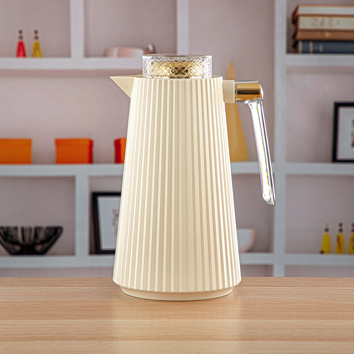 Almarjan 2 Pieces Vacuum Flask Set Ivory - GT106-100/130 IV/G/TR