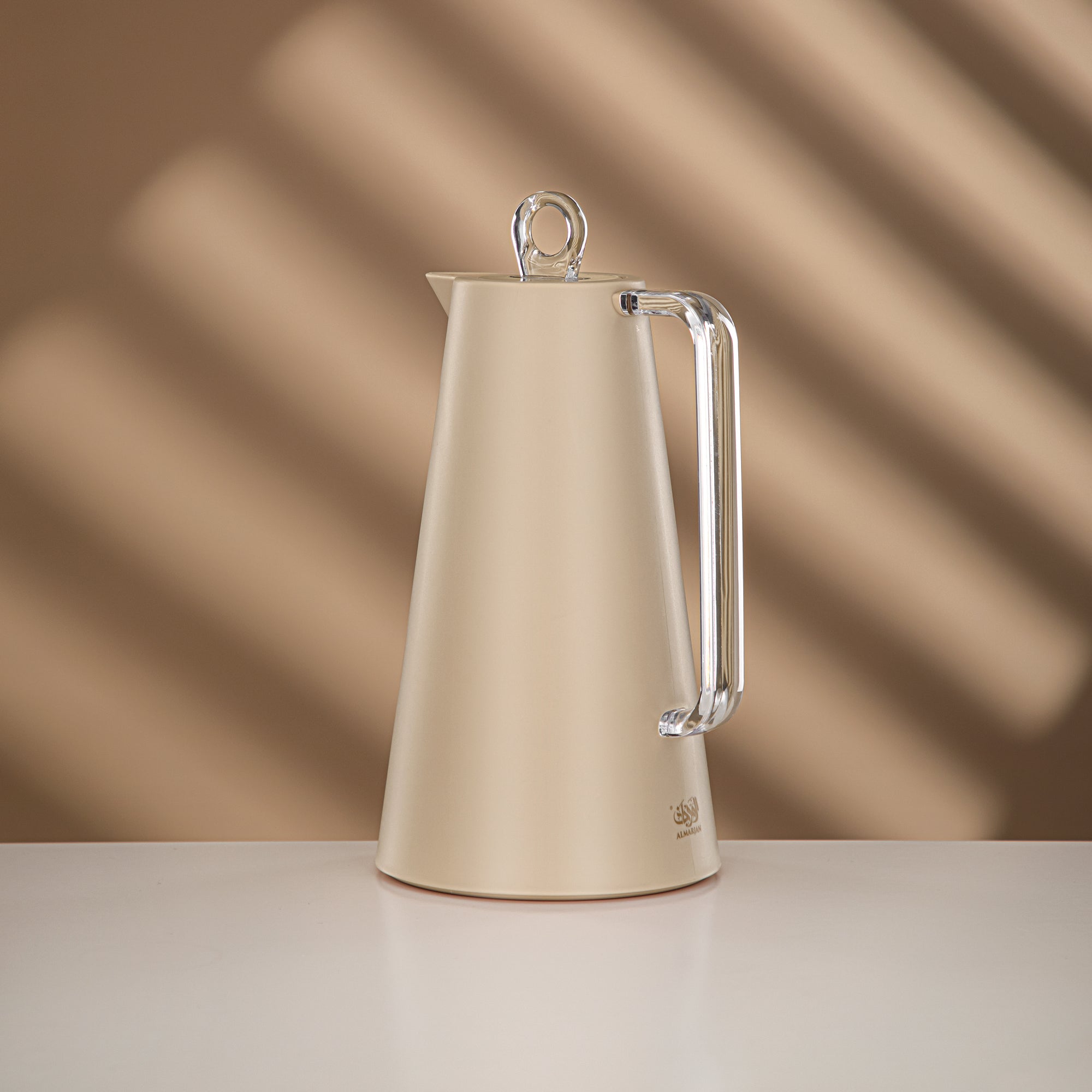 طقم ترامس المرجان بيج وشفاف