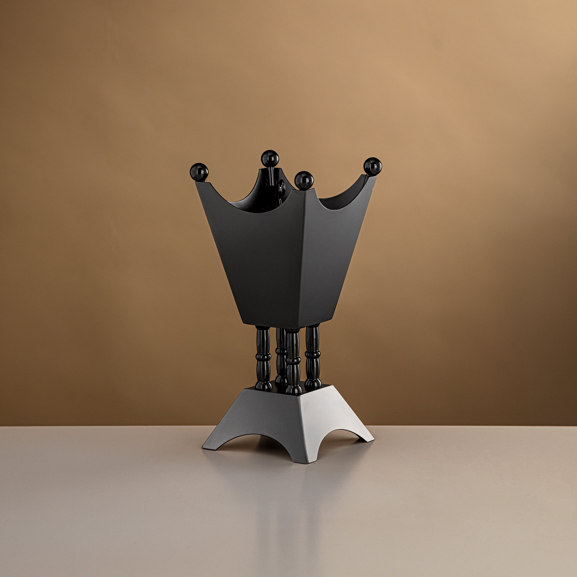 المرجان مبخرة 22 سم أسود غير لامع - HT2506058