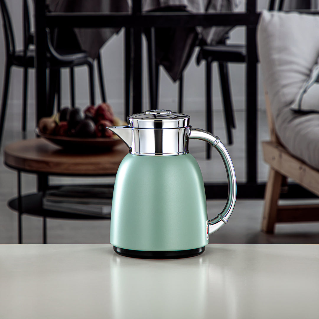 Almarjan Vacuum Flask 0.35L (QVC-0350Q405YZC) - Metal, Light Green | Modern Serveware