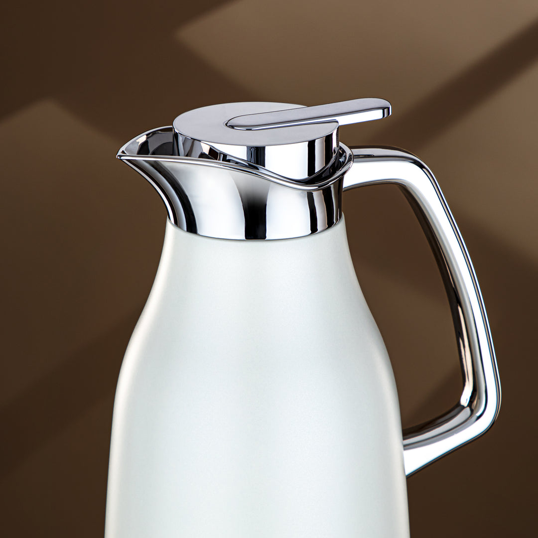 Almarjan 1 Liter Vacuum Flask Matt White & Silver - RGC-1000Q330YZC