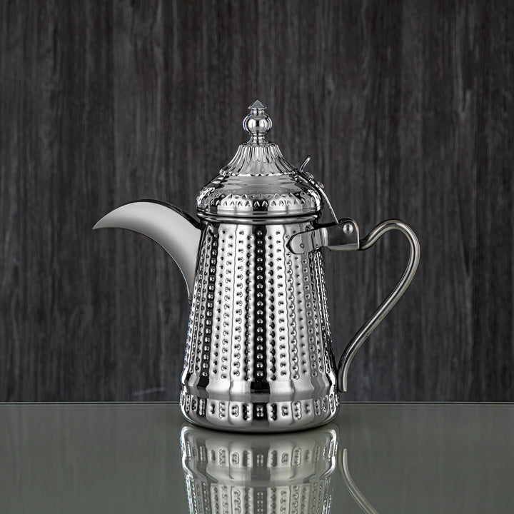 Almarjan 36 Ounce Barari Collection Stainless Steel Coffee Pot Silver - STS0013036